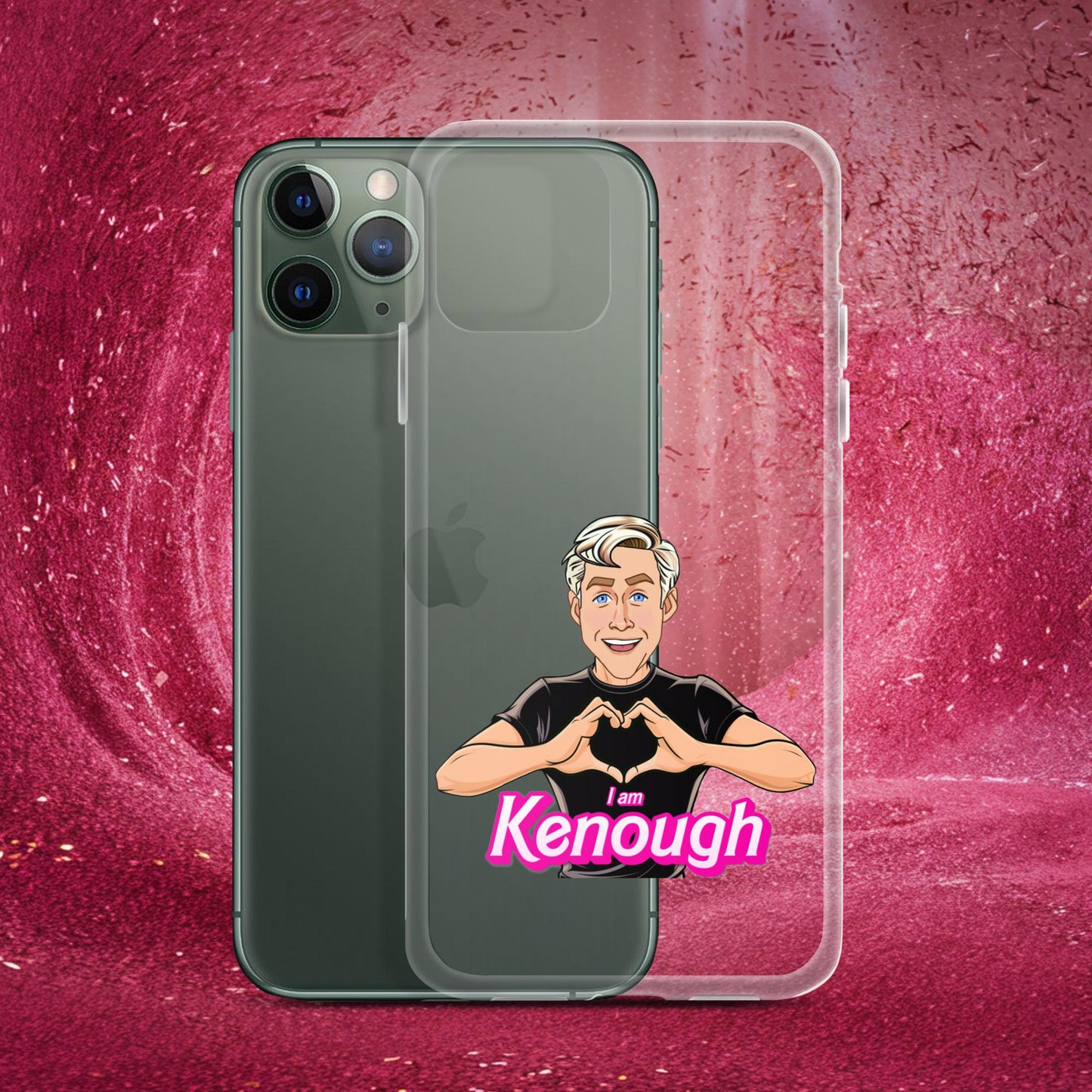 I am Kenough Ryan Gosling Ken Barbie Movie Clear Case for iPhone iPhone 11 Pro Mobile Phone Cases Barbie Celebrities Ken Movies Ryan Gosling Next Cult Brand