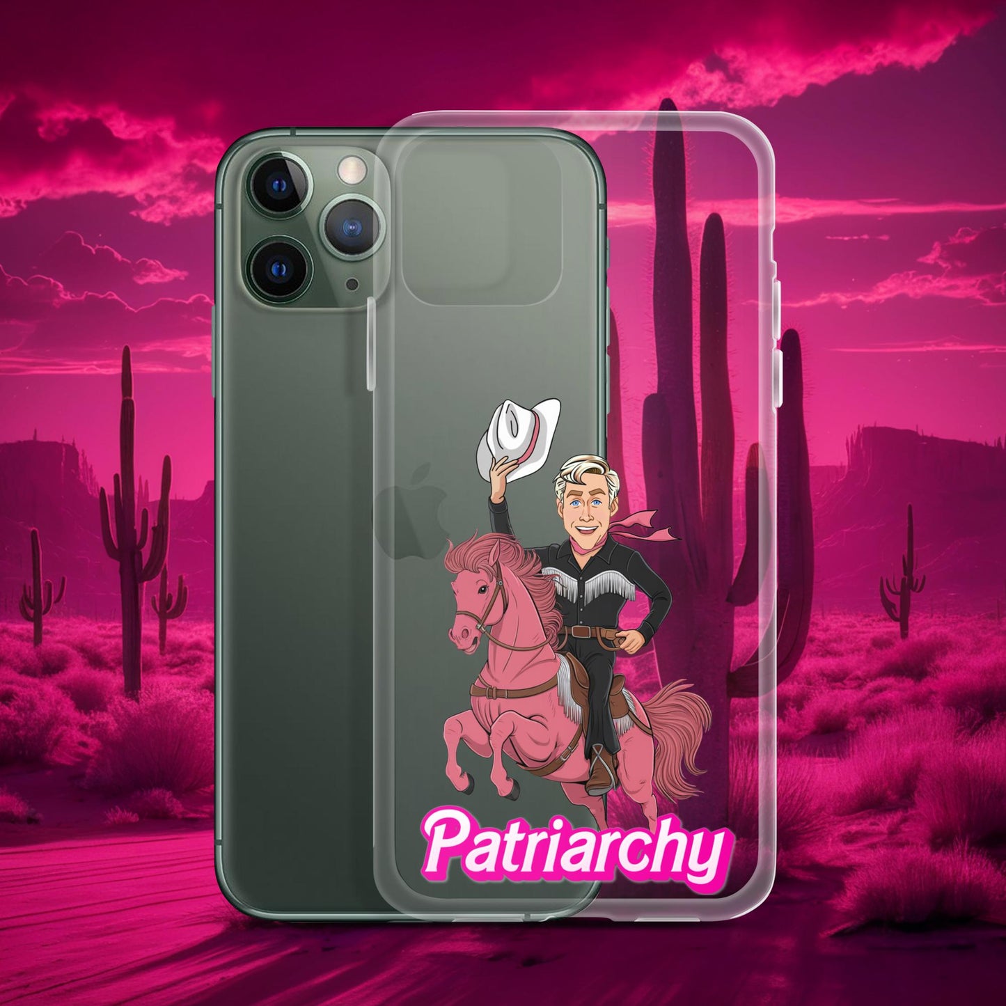 Ken Barbie Movie When I found out the patriarchy wasn't just about horses, I lost interest Clear Case for iPhone iPhone 11 Pro Mobile Phone Cases Barbie Celebrities Ken Movies Ryan Gosling Next Cult Brand