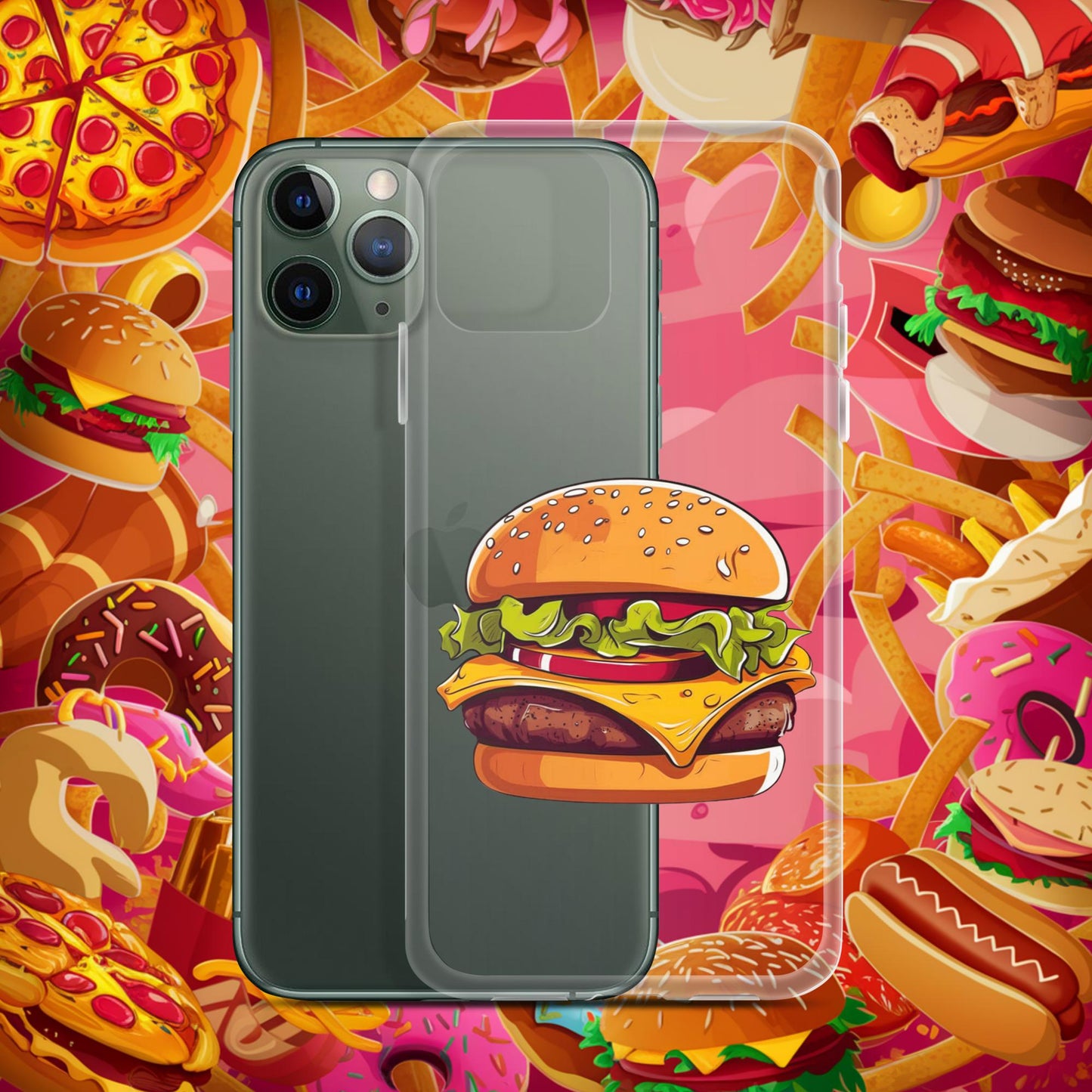 Cheeseburger I Love Burgers Clear Case for iPhone iPhone 11 Pro Mobile Phone Cases Burgers Fast Food Next Cult Brand