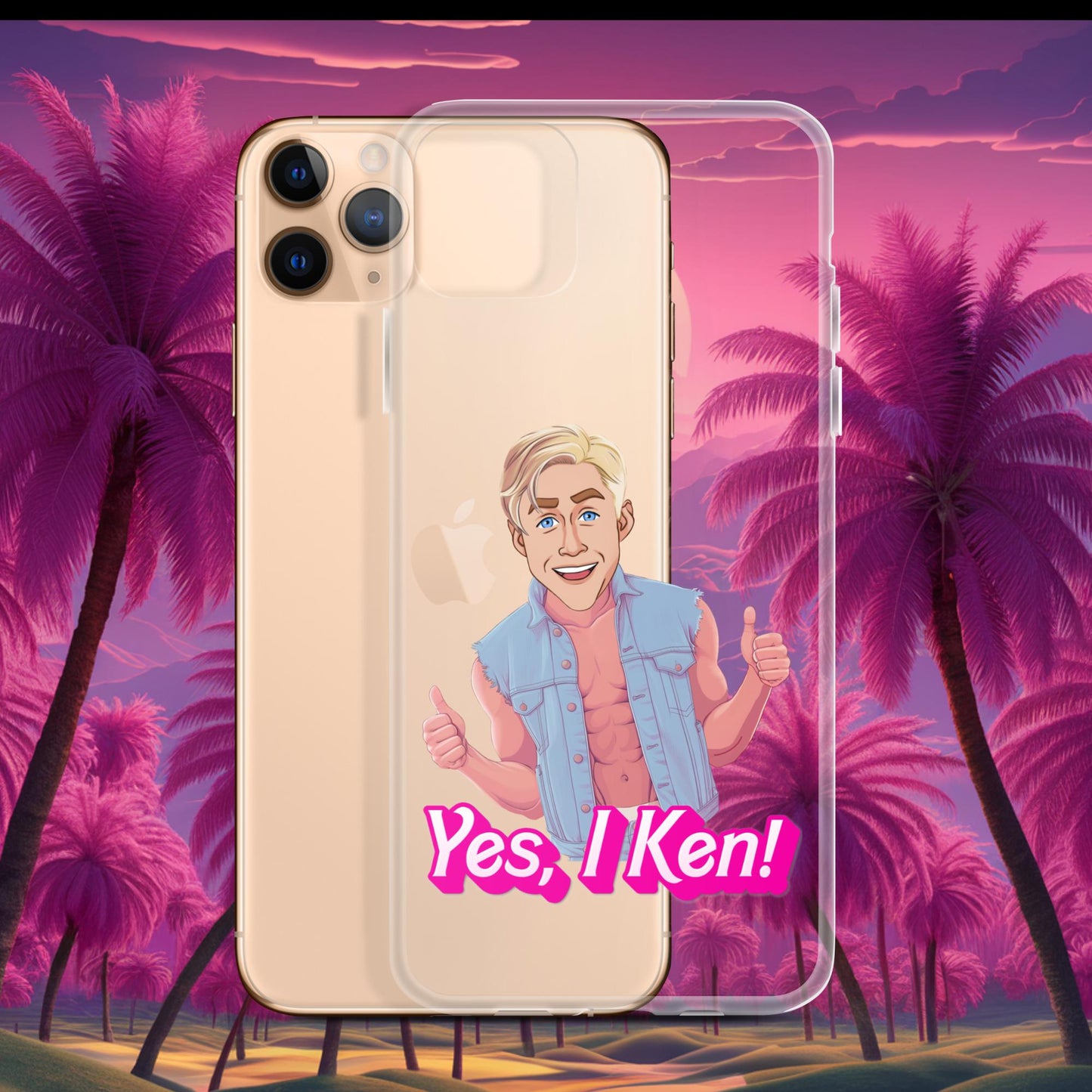 Yes I Ken Yes I can Ryan Gosling Ken Barbie Movie Clear Case for iPhone iPhone 11 Pro Max Mobile Phone Cases Barbie Celebrities Ken Movies Ryan Gosling Next Cult Brand