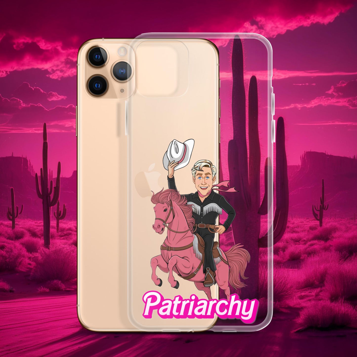 Ken Barbie Movie When I found out the patriarchy wasn't just about horses, I lost interest Clear Case for iPhone iPhone 11 Pro Max Mobile Phone Cases Barbie Celebrities Ken Movies Ryan Gosling Next Cult Brand