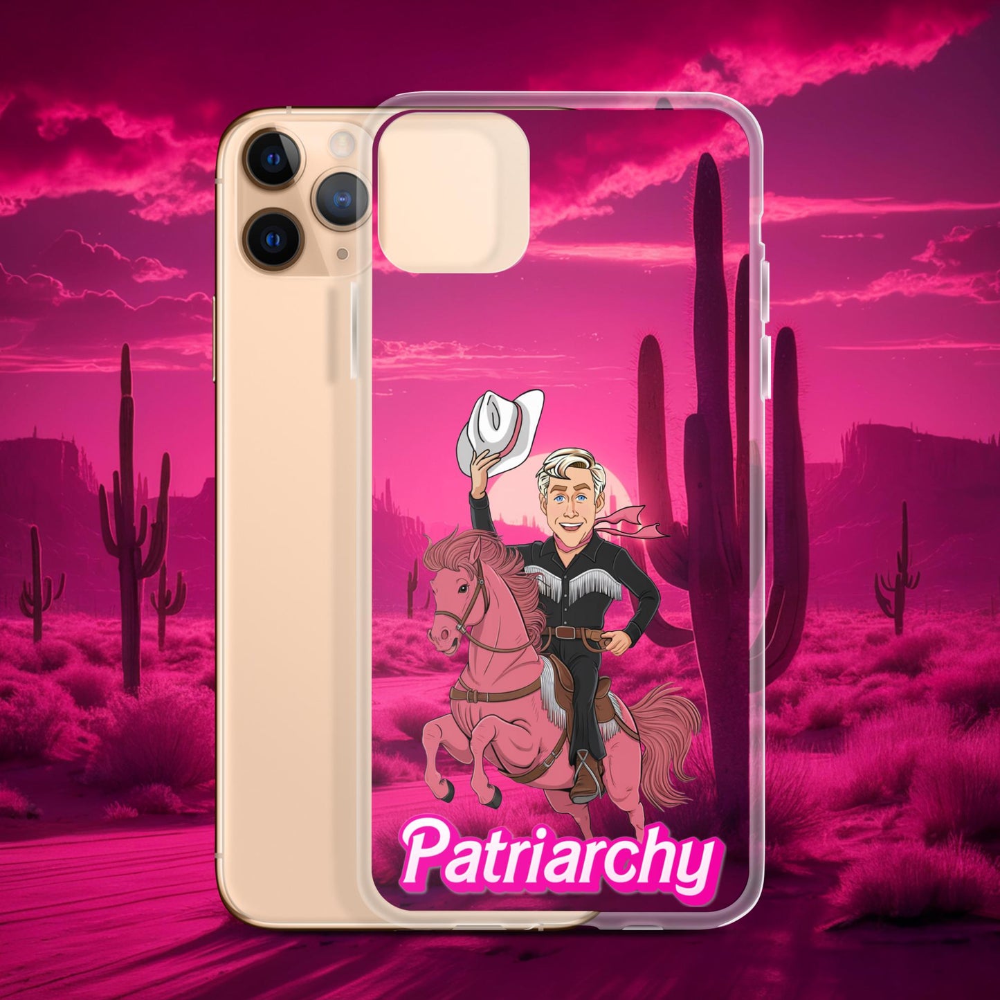 Ken Barbie Movie When I found out the patriarchy wasn't just about horses, I lost interest Clear Case for iPhone iPhone 11 Pro Max Mobile Phone Cases Barbie Celebrities Ken Movies Ryan Gosling Next Cult Brand