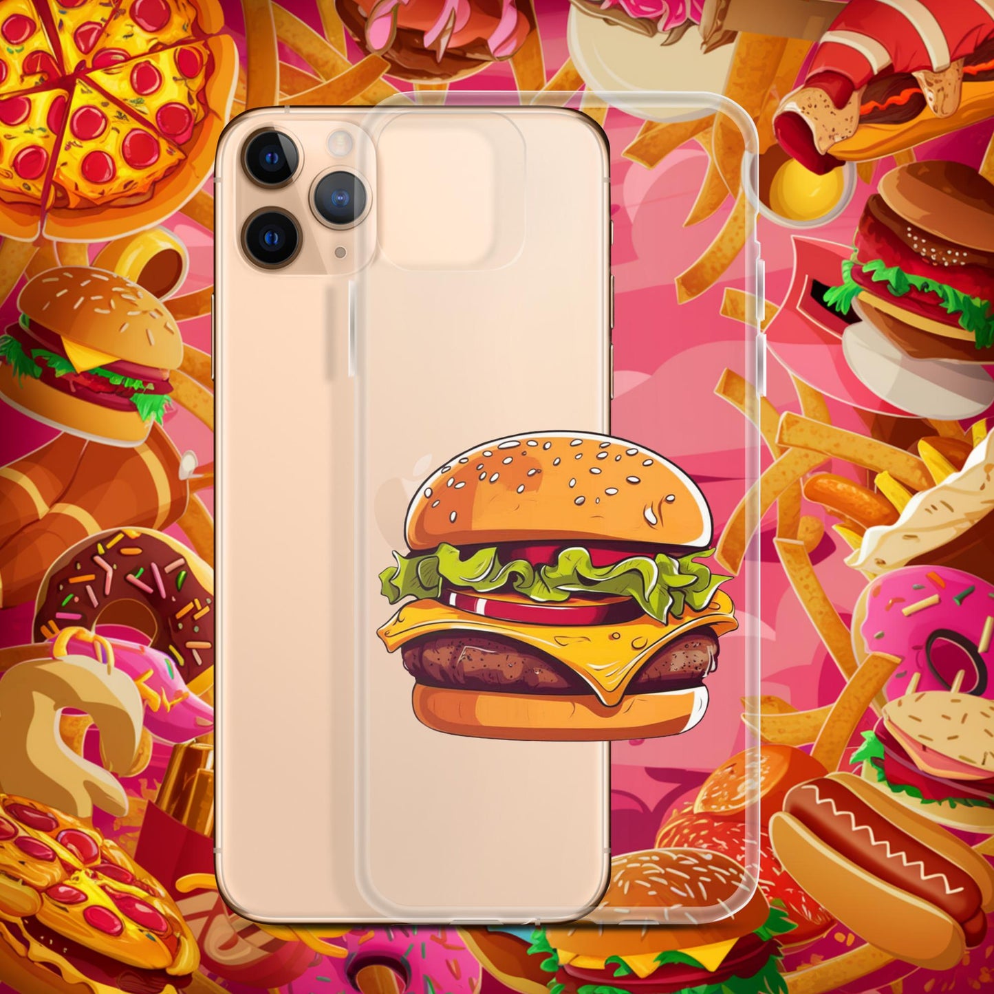 Cheeseburger I Love Burgers Clear Case for iPhone iPhone 11 Pro Max Mobile Phone Cases Burgers Fast Food Next Cult Brand