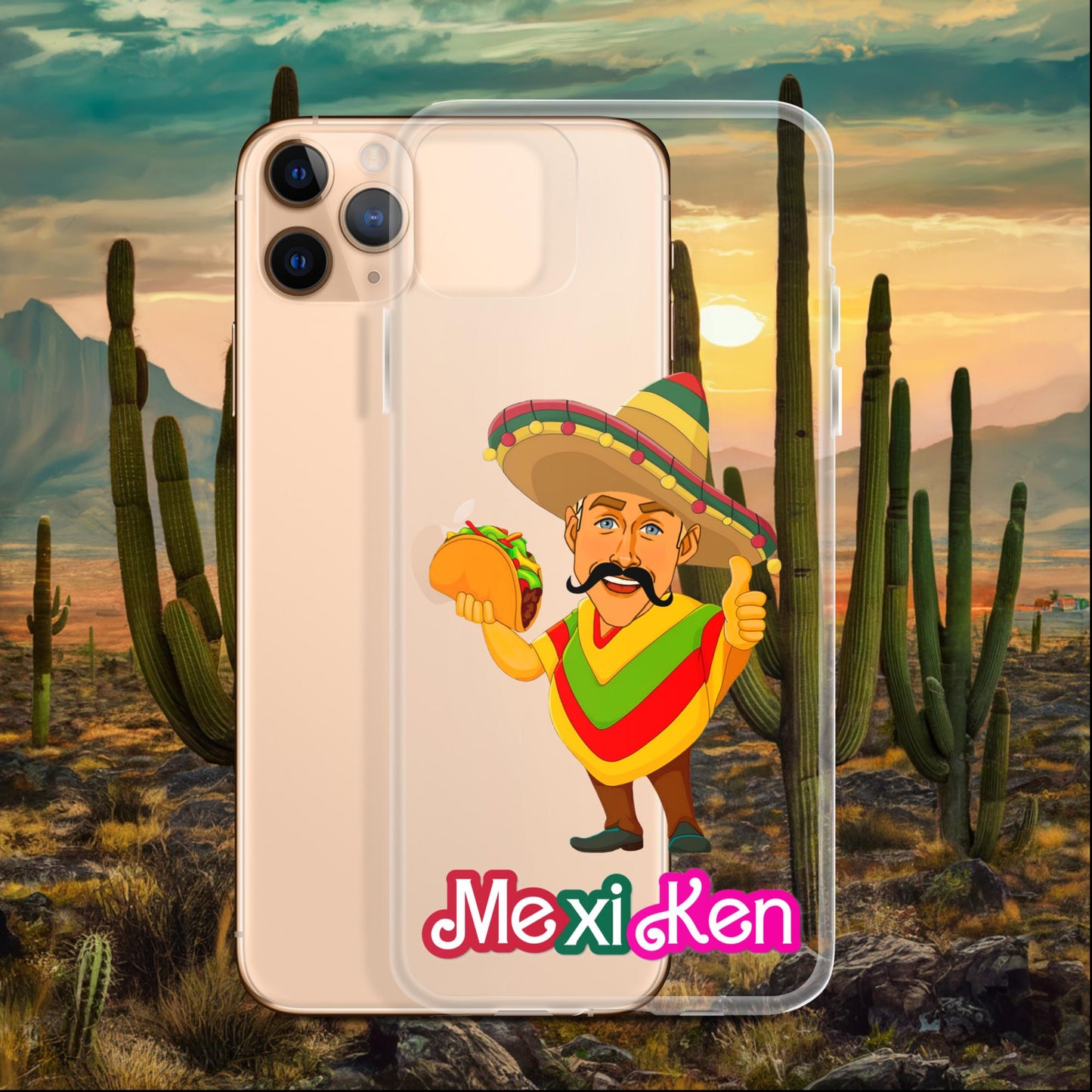 MexiKen Ken Barbie Movie Ryan Gosling Mexican Clear Case for iPhone iPhone 11 Pro Max Mobile Phone Cases Barbie Celebrities Ken Mexico Movies Ryan Gosling Next Cult Brand
