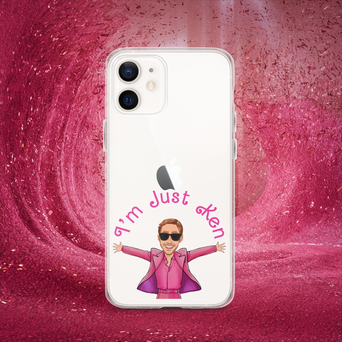 Ken Barbie Ryan Gosling I'm Just Ken Clear Case for iPhone iPhone 12 Mobile Phone Cases Barbie Celebrities Ken Movies Ryan Gosling Next Cult Brand