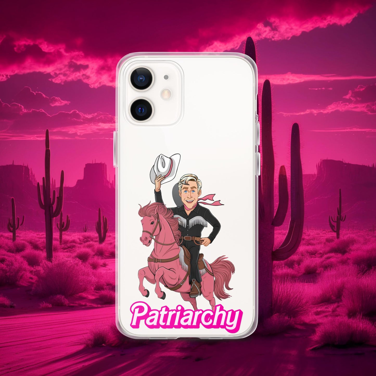 Ken Barbie Movie When I found out the patriarchy wasn't just about horses, I lost interest Clear Case for iPhone iPhone 12 Mobile Phone Cases Barbie Celebrities Ken Movies Ryan Gosling Next Cult Brand