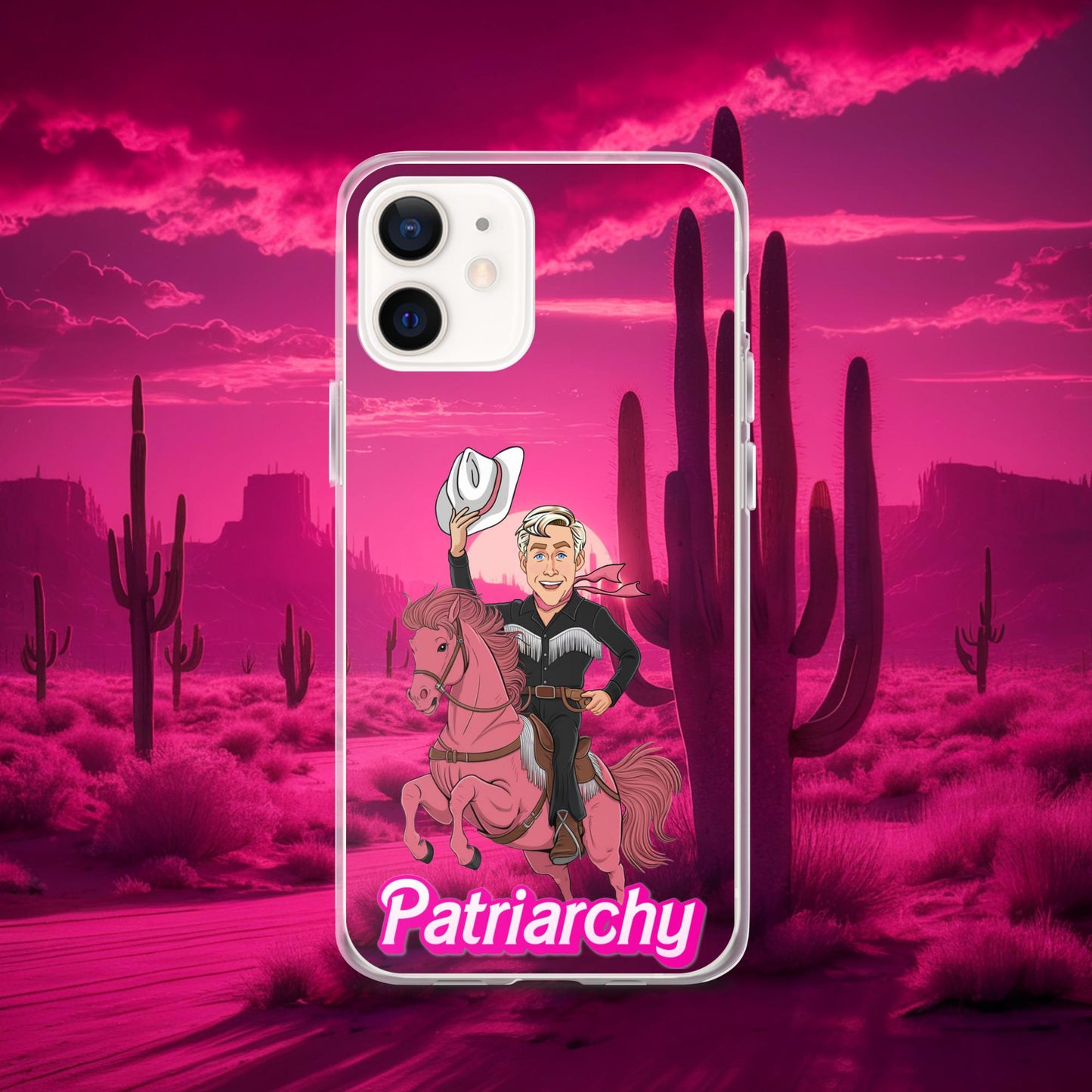 Ken Barbie Movie When I found out the patriarchy wasn't just about horses, I lost interest Clear Case for iPhone iPhone 12 Mobile Phone Cases Barbie Celebrities Ken Movies Ryan Gosling Next Cult Brand