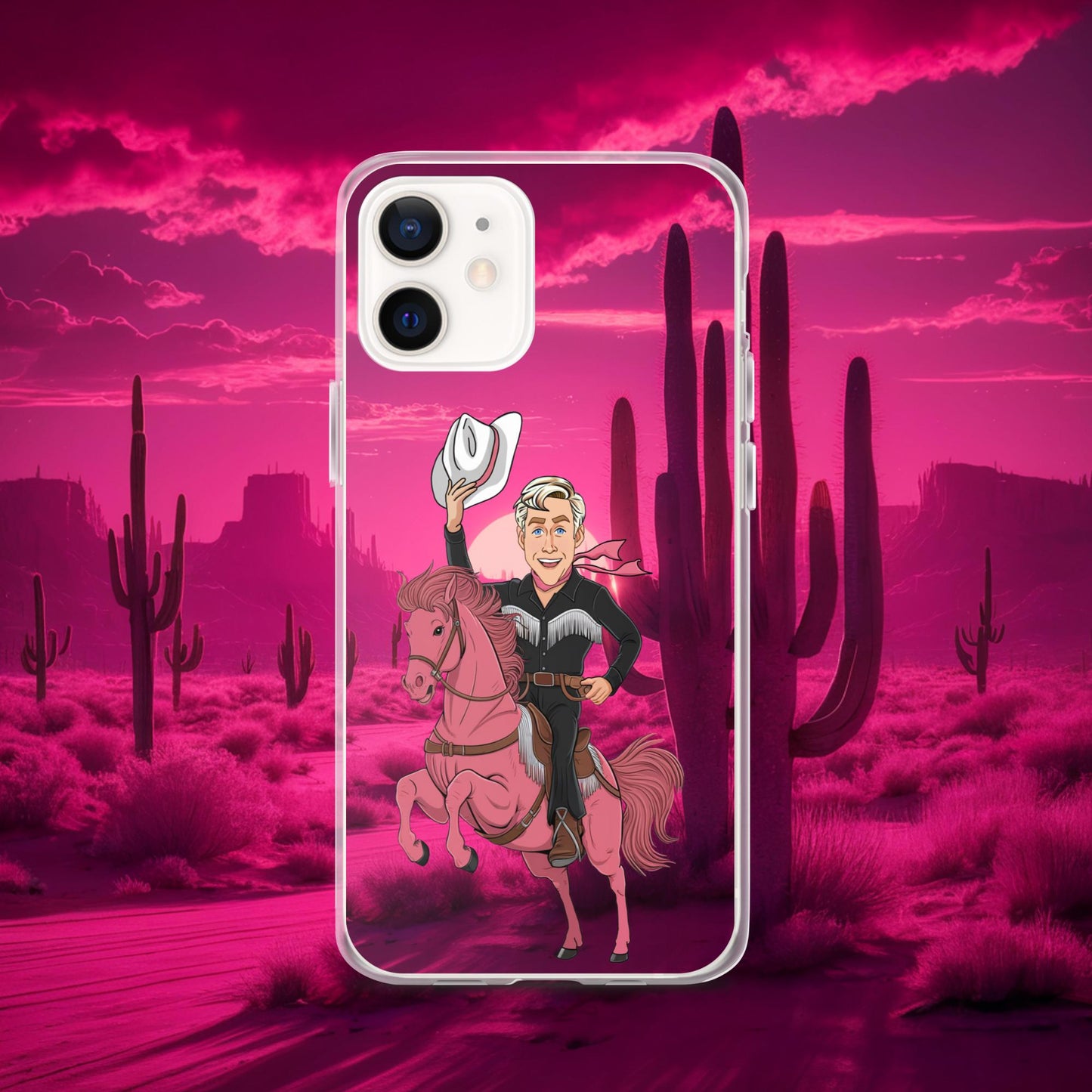 Ryan Gosling Ken Cowboy Horse Barbie Movie Clear Case for iPhone iPhone 12 Mobile Phone Cases Barbie Celebrities Ken Movies Ryan Gosling Next Cult Brand
