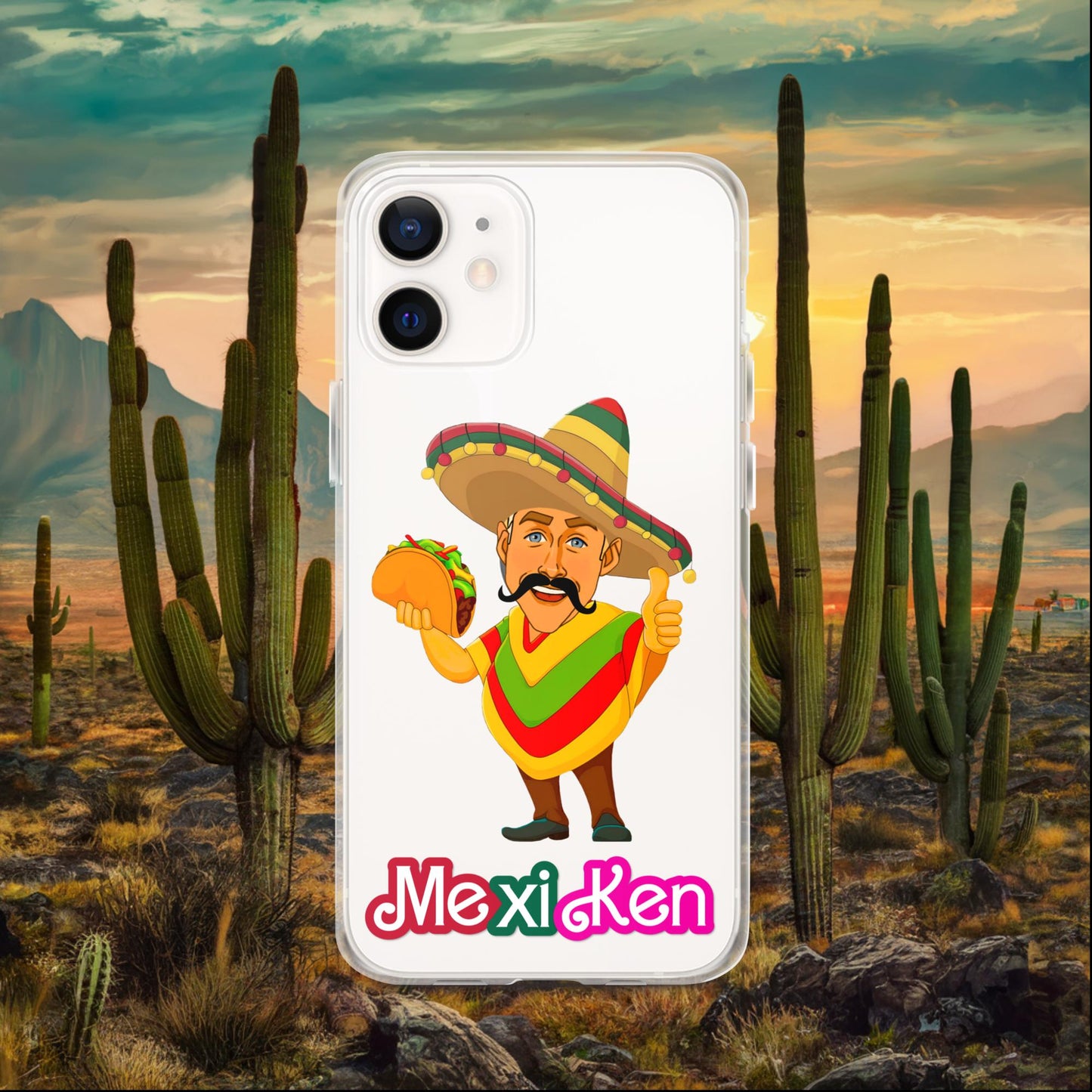 MexiKen Ken Barbie Movie Ryan Gosling Mexican Clear Case for iPhone iPhone 12 Mobile Phone Cases Barbie Celebrities Ken Mexico Movies Ryan Gosling Next Cult Brand