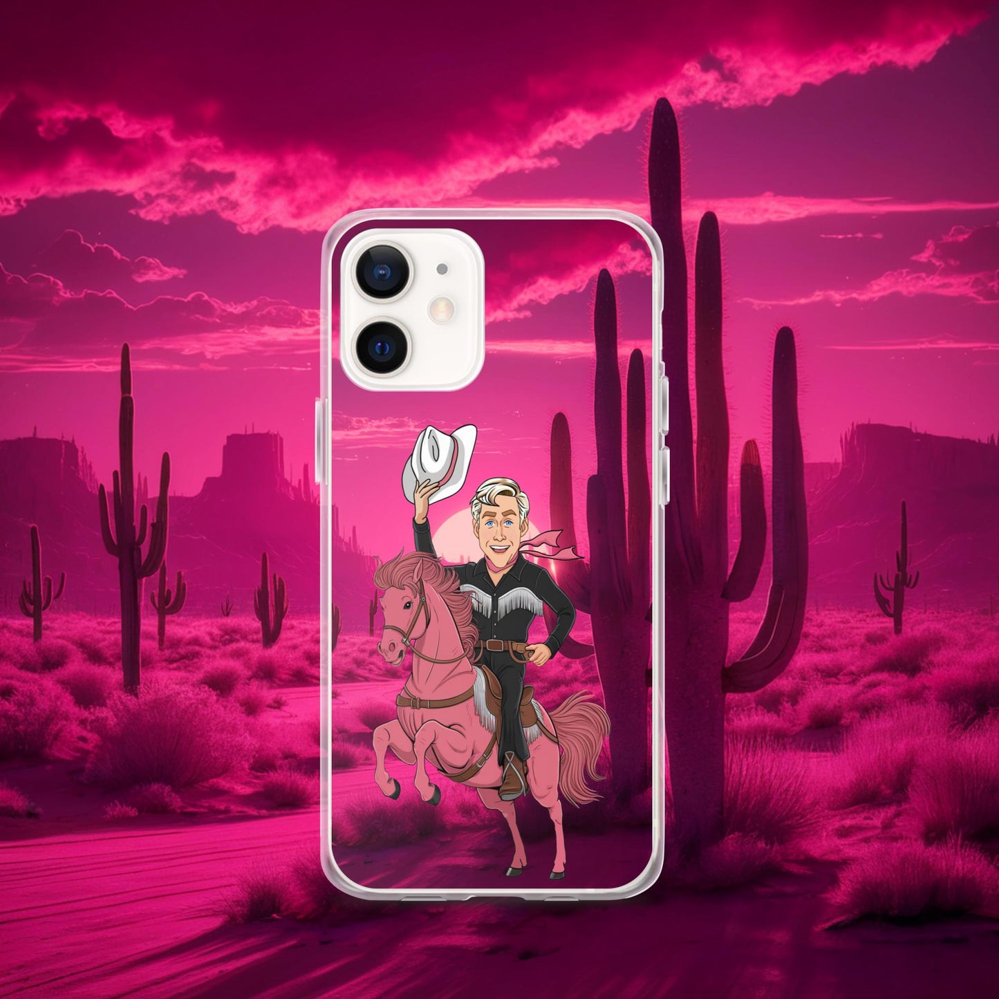 Ryan Gosling Ken Cowboy Horse Barbie Movie Clear Case for iPhone iPhone 12 mini Mobile Phone Cases Barbie Celebrities Ken Movies Ryan Gosling Next Cult Brand