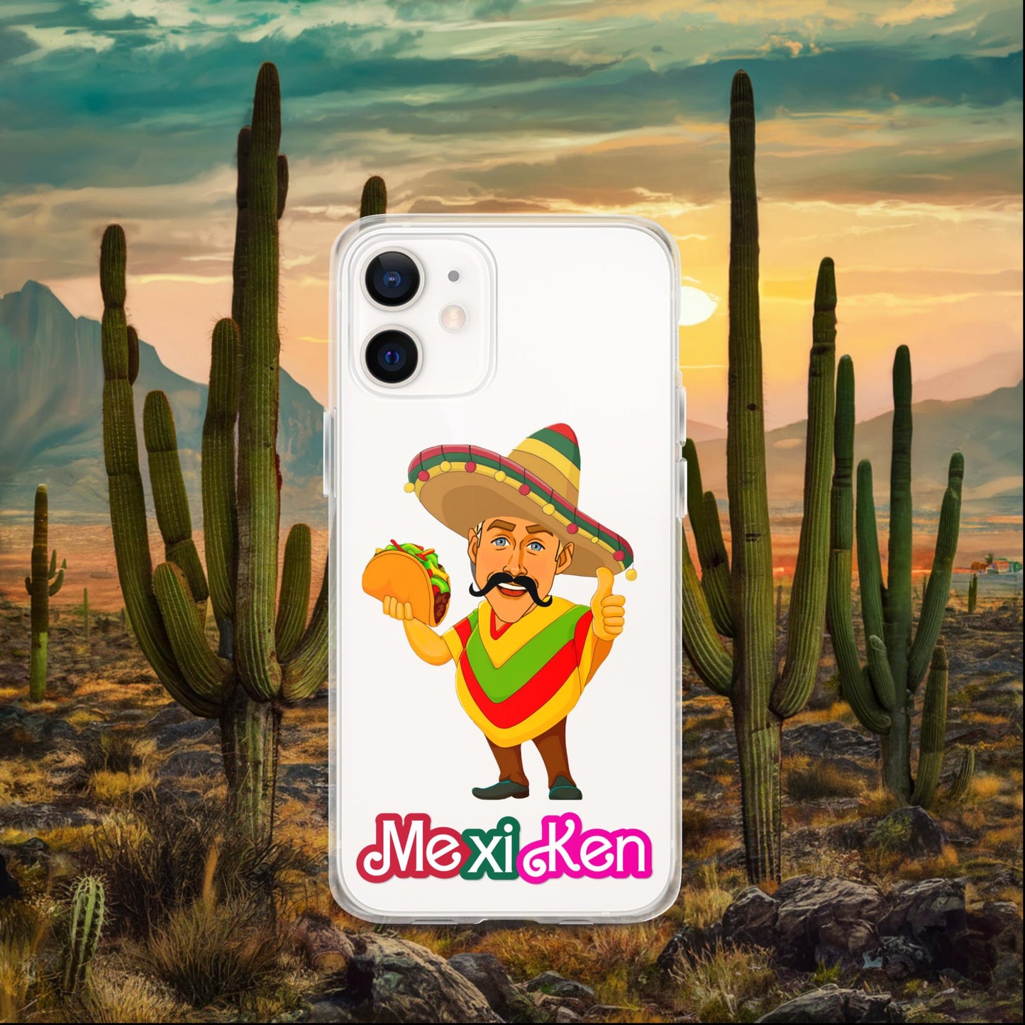 MexiKen Ken Barbie Movie Ryan Gosling Mexican Clear Case for iPhone iPhone 12 mini Mobile Phone Cases Barbie Celebrities Ken Mexico Movies Ryan Gosling Next Cult Brand