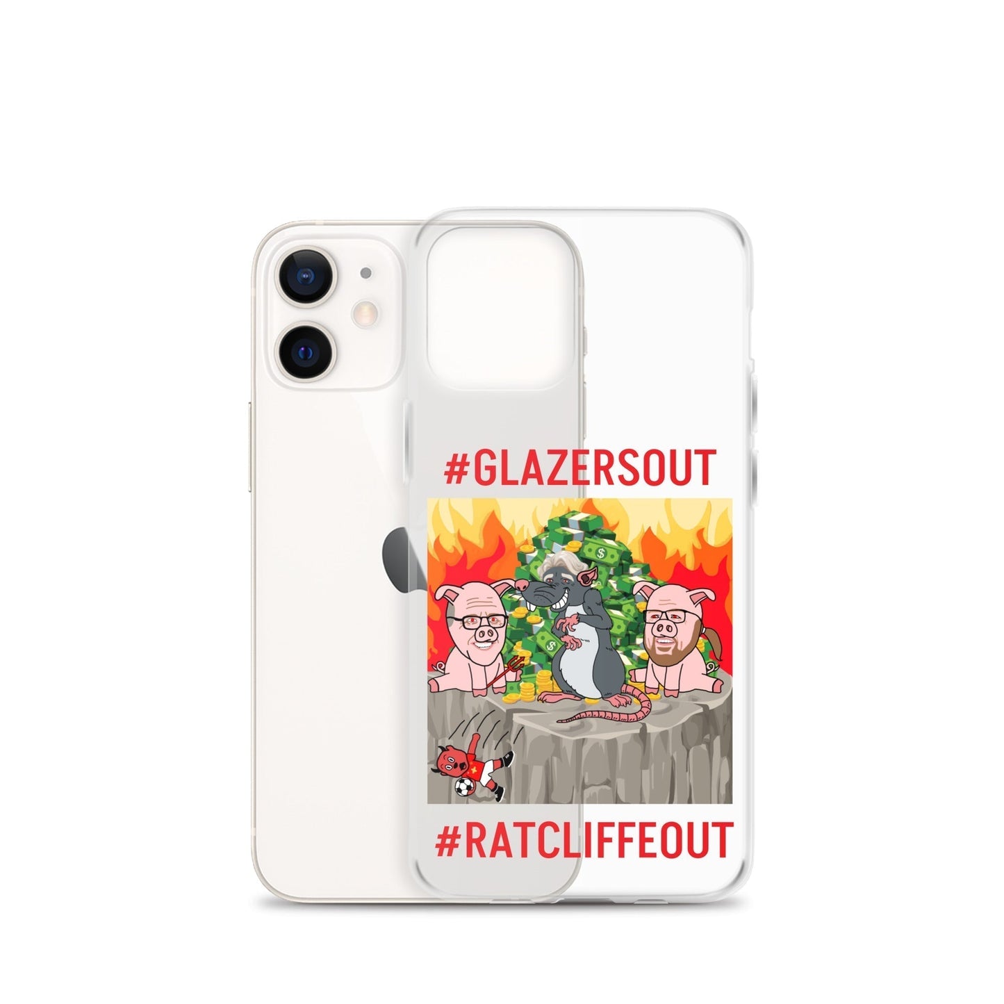 Manchester United Ratcliffe Out, Glazers Out Clear Case for iPhone® Mobile Phone Cases Football GlazersOut Manchester United RatcliffeOut Next Cult Brand