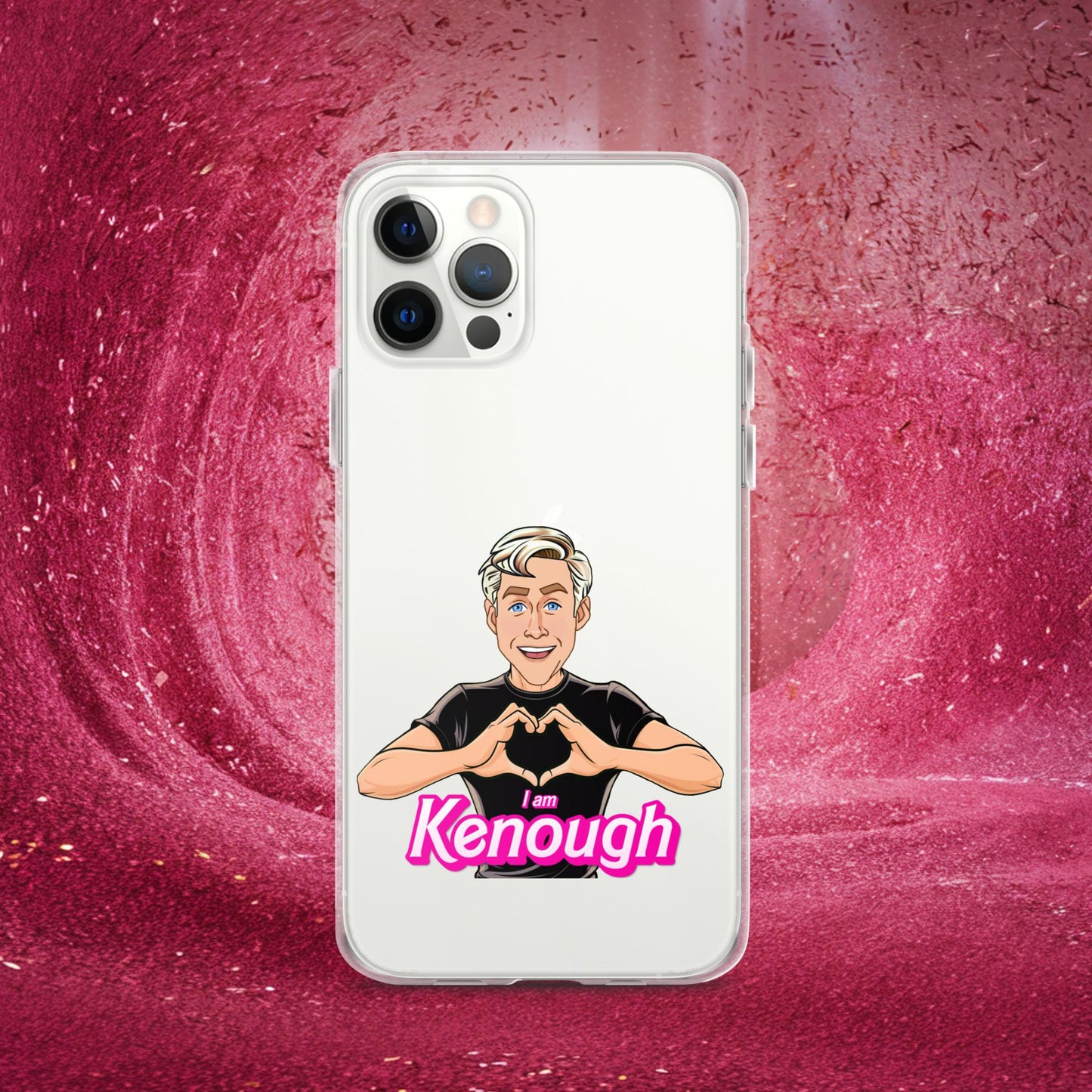I am Kenough Ryan Gosling Ken Barbie Movie Clear Case for iPhone iPhone 12 Pro Mobile Phone Cases Barbie Celebrities Ken Movies Ryan Gosling Next Cult Brand