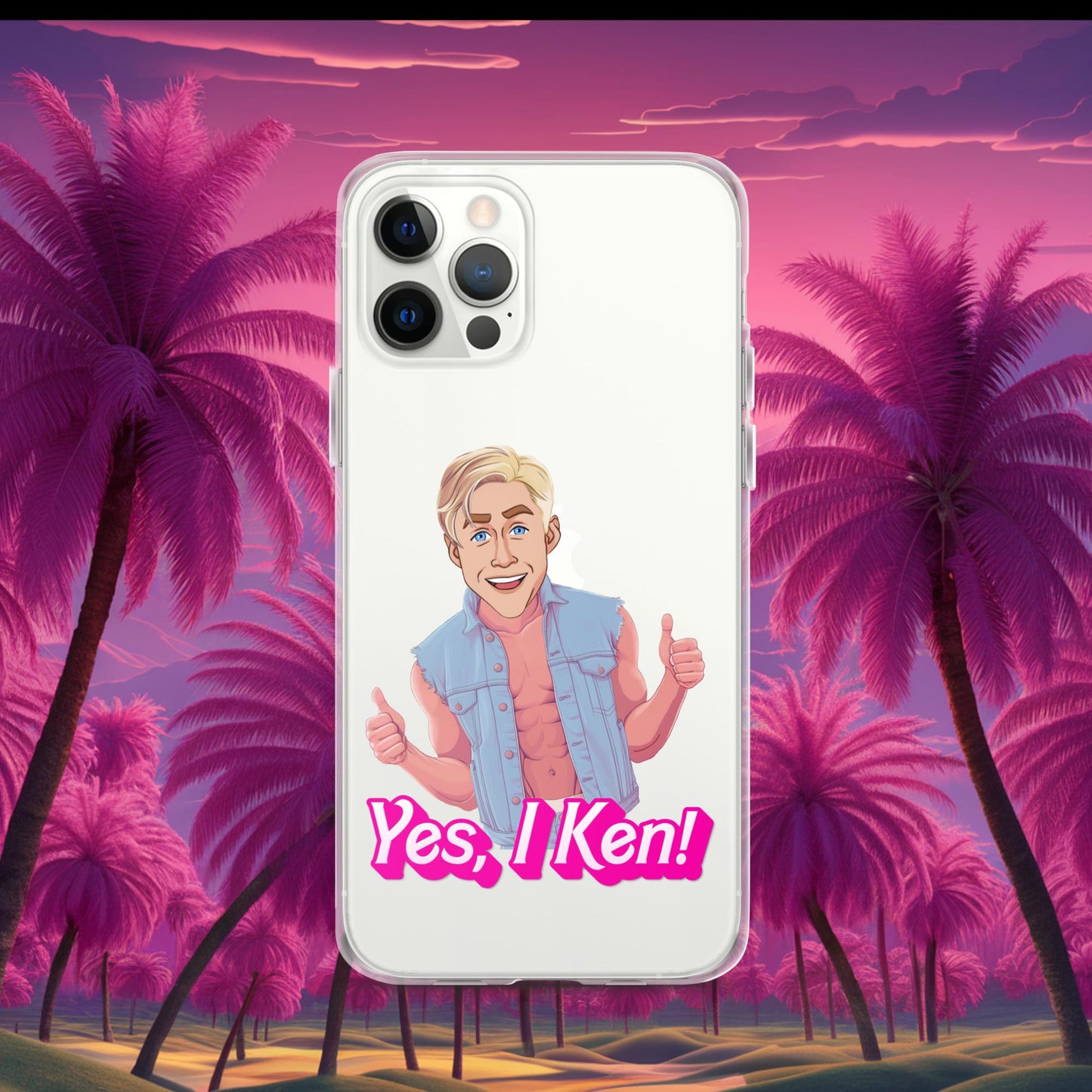 Yes I Ken Yes I can Ryan Gosling Ken Barbie Movie Clear Case for iPhone iPhone 12 Pro Mobile Phone Cases Barbie Celebrities Ken Movies Ryan Gosling Next Cult Brand