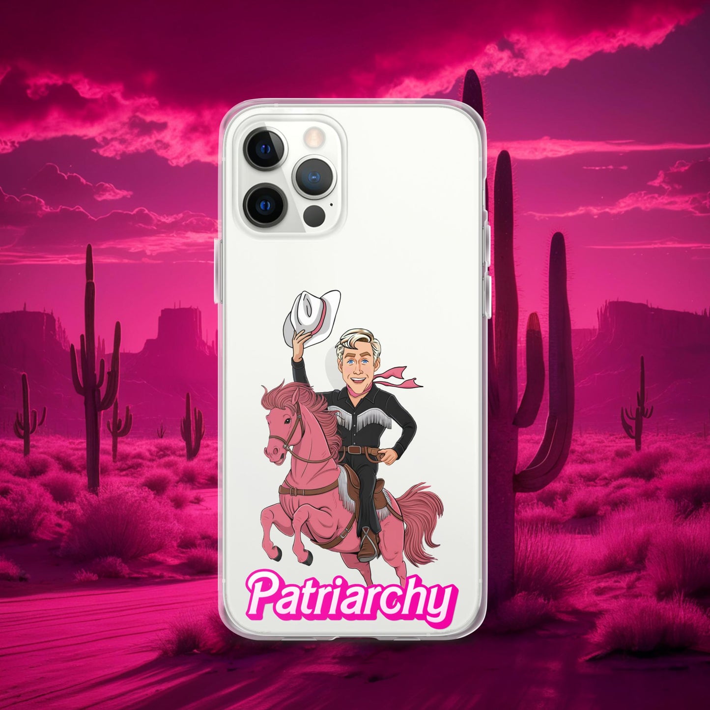 Ken Barbie Movie When I found out the patriarchy wasn't just about horses, I lost interest Clear Case for iPhone iPhone 12 Pro Mobile Phone Cases Barbie Celebrities Ken Movies Ryan Gosling Next Cult Brand