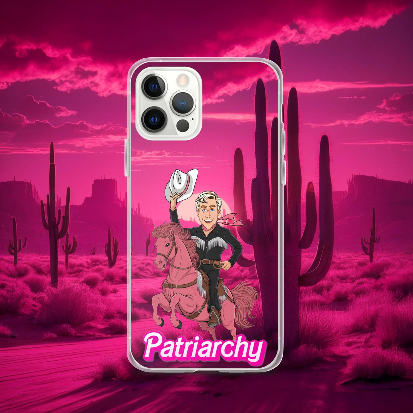 Ken Barbie Movie When I found out the patriarchy wasn't just about horses, I lost interest Clear Case for iPhone iPhone 12 Pro Mobile Phone Cases Barbie Celebrities Ken Movies Ryan Gosling Next Cult Brand