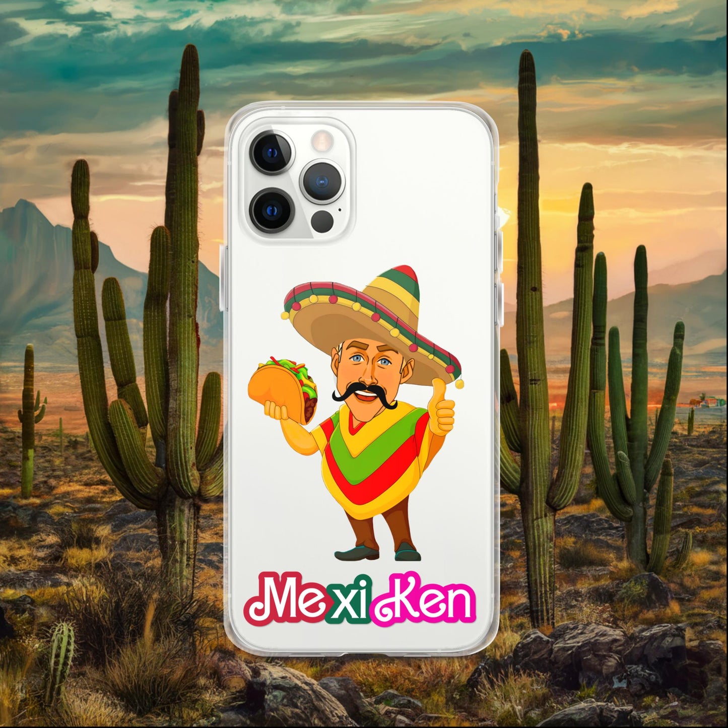 MexiKen Ken Barbie Movie Ryan Gosling Mexican Clear Case for iPhone iPhone 12 Pro Mobile Phone Cases Barbie Celebrities Ken Mexico Movies Ryan Gosling Next Cult Brand