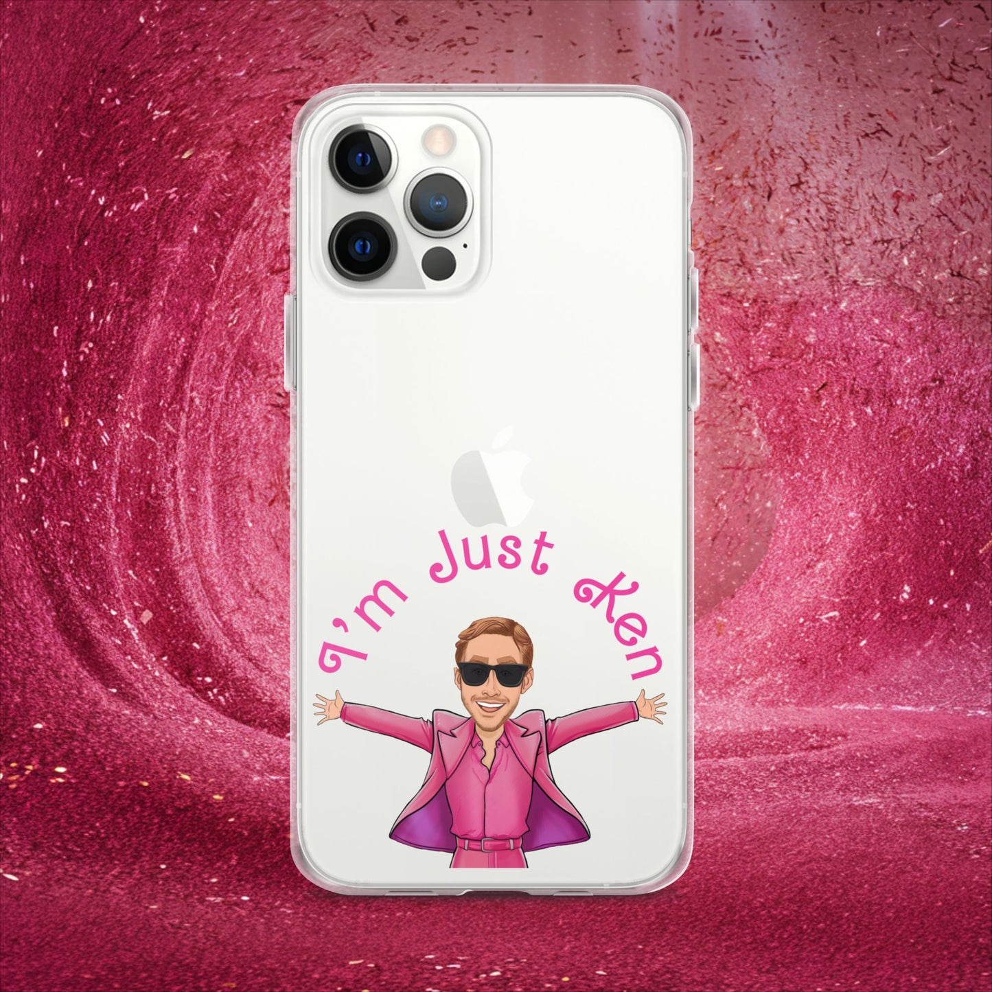 Ken Barbie Ryan Gosling I'm Just Ken Clear Case for iPhone iPhone 12 Pro Max Mobile Phone Cases Barbie Celebrities Ken Movies Ryan Gosling Next Cult Brand