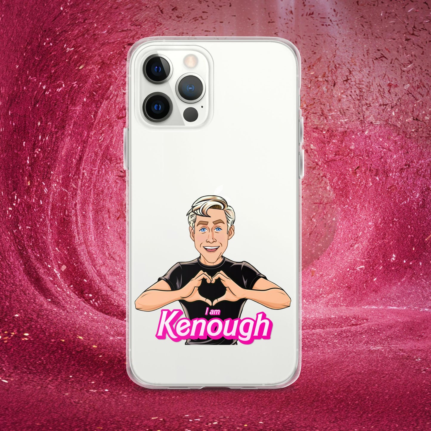 I am Kenough Ryan Gosling Ken Barbie Movie Clear Case for iPhone iPhone 12 Pro Max Mobile Phone Cases Barbie Celebrities Ken Movies Ryan Gosling Next Cult Brand
