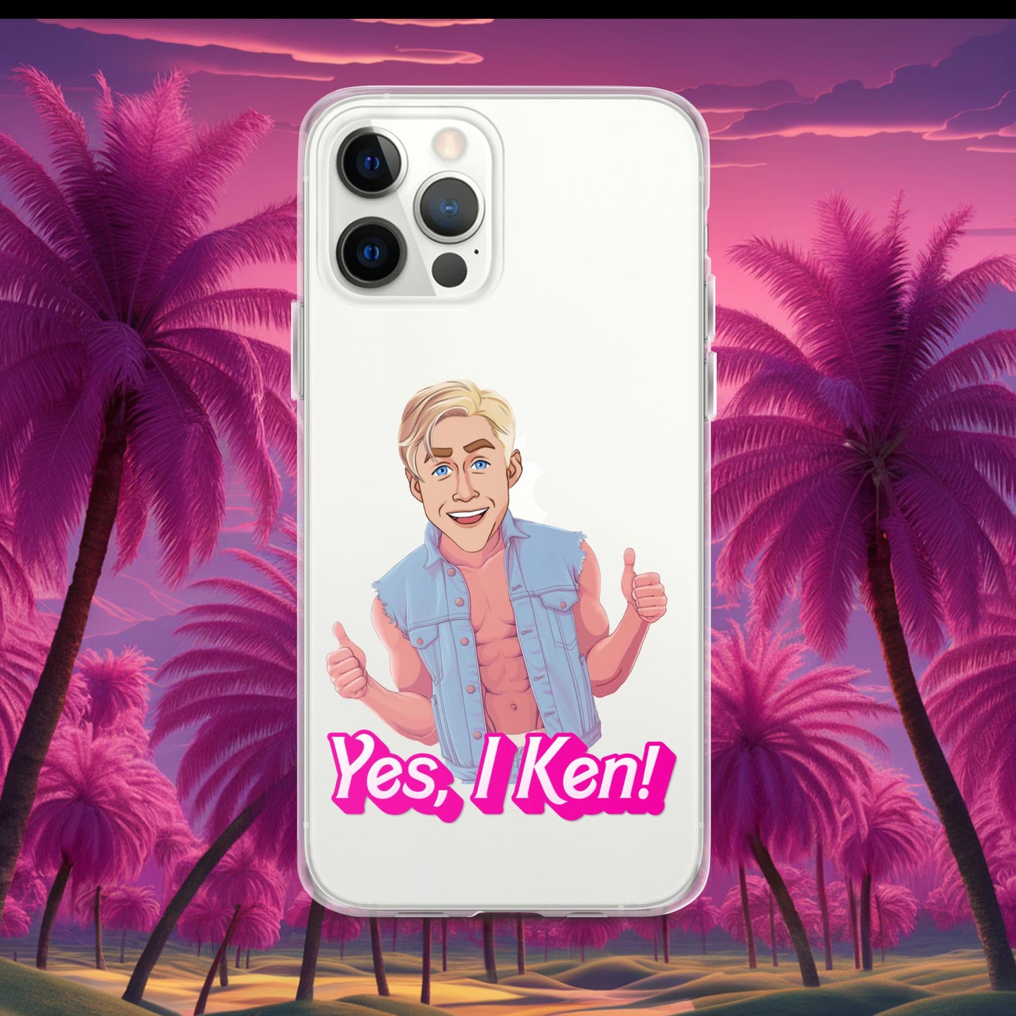 Yes I Ken Yes I can Ryan Gosling Ken Barbie Movie Clear Case for iPhone iPhone 12 Pro Max Mobile Phone Cases Barbie Celebrities Ken Movies Ryan Gosling Next Cult Brand