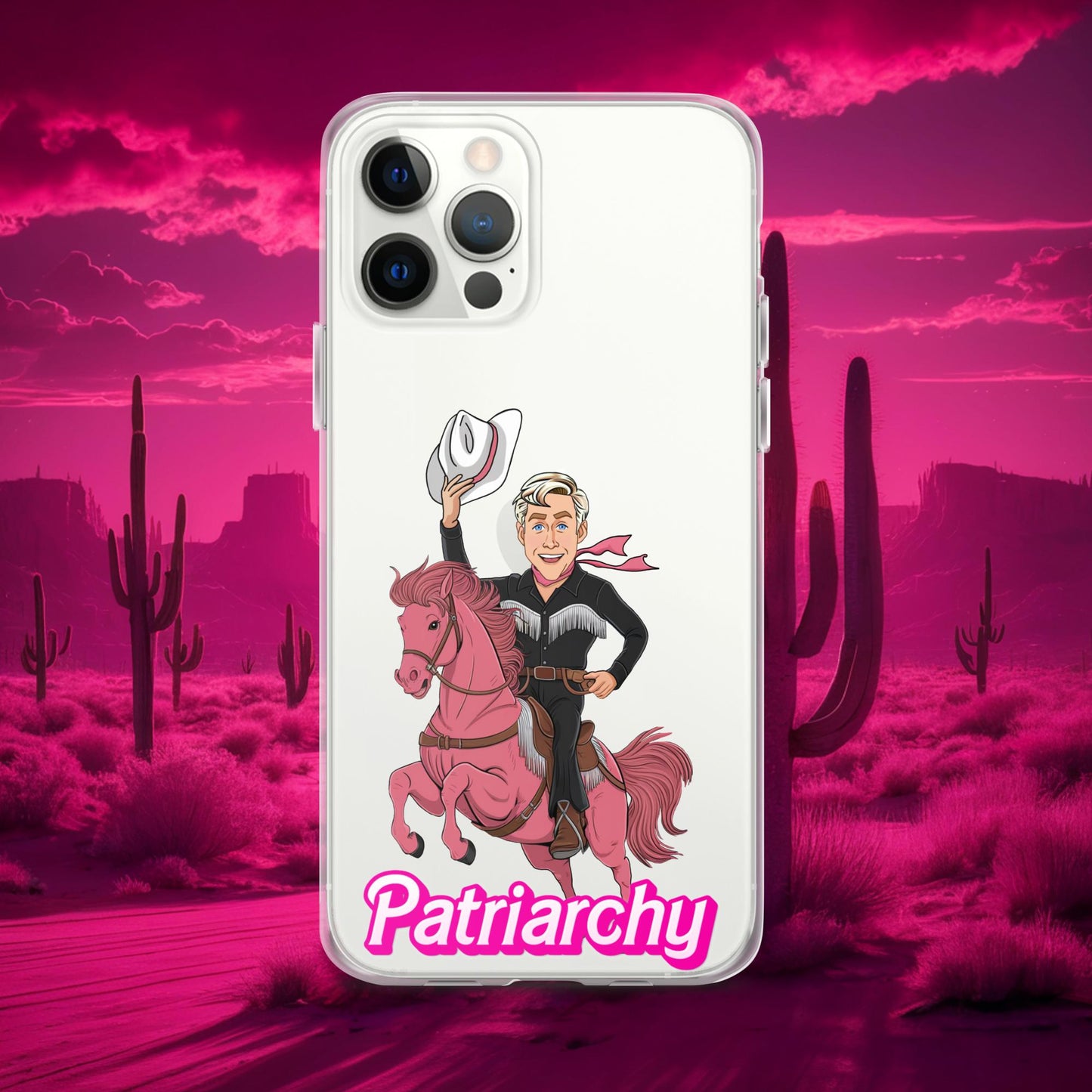 Ken Barbie Movie When I found out the patriarchy wasn't just about horses, I lost interest Clear Case for iPhone iPhone 12 Pro Max Mobile Phone Cases Barbie Celebrities Ken Movies Ryan Gosling Next Cult Brand
