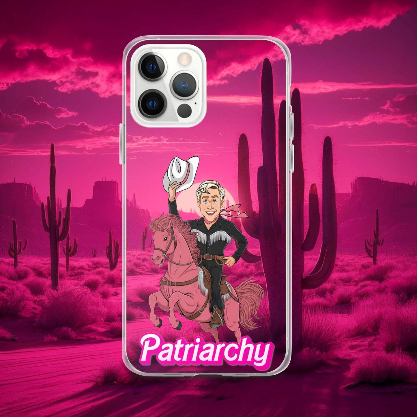 Ken Barbie Movie When I found out the patriarchy wasn't just about horses, I lost interest Clear Case for iPhone iPhone 12 Pro Max Mobile Phone Cases Barbie Celebrities Ken Movies Ryan Gosling Next Cult Brand