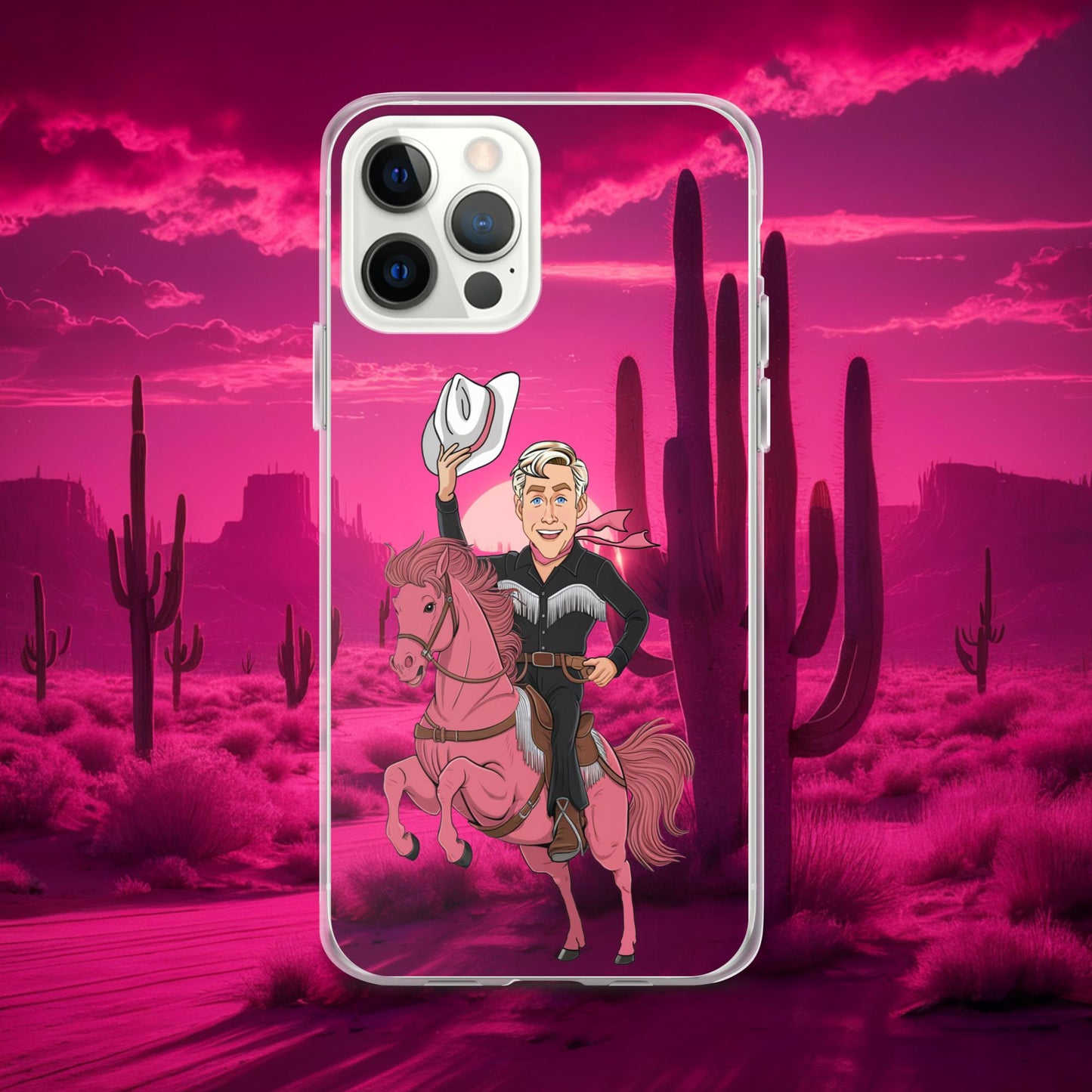 Ryan Gosling Ken Cowboy Horse Barbie Movie Clear Case for iPhone iPhone 12 Pro Max Mobile Phone Cases Barbie Celebrities Ken Movies Ryan Gosling Next Cult Brand