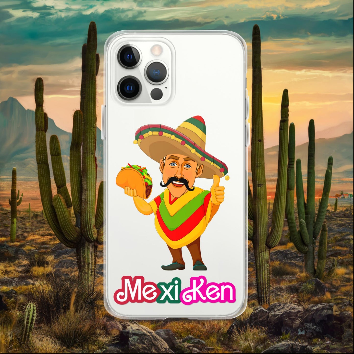 MexiKen Ken Barbie Movie Ryan Gosling Mexican Clear Case for iPhone iPhone 12 Pro Max Mobile Phone Cases Barbie Celebrities Ken Mexico Movies Ryan Gosling Next Cult Brand