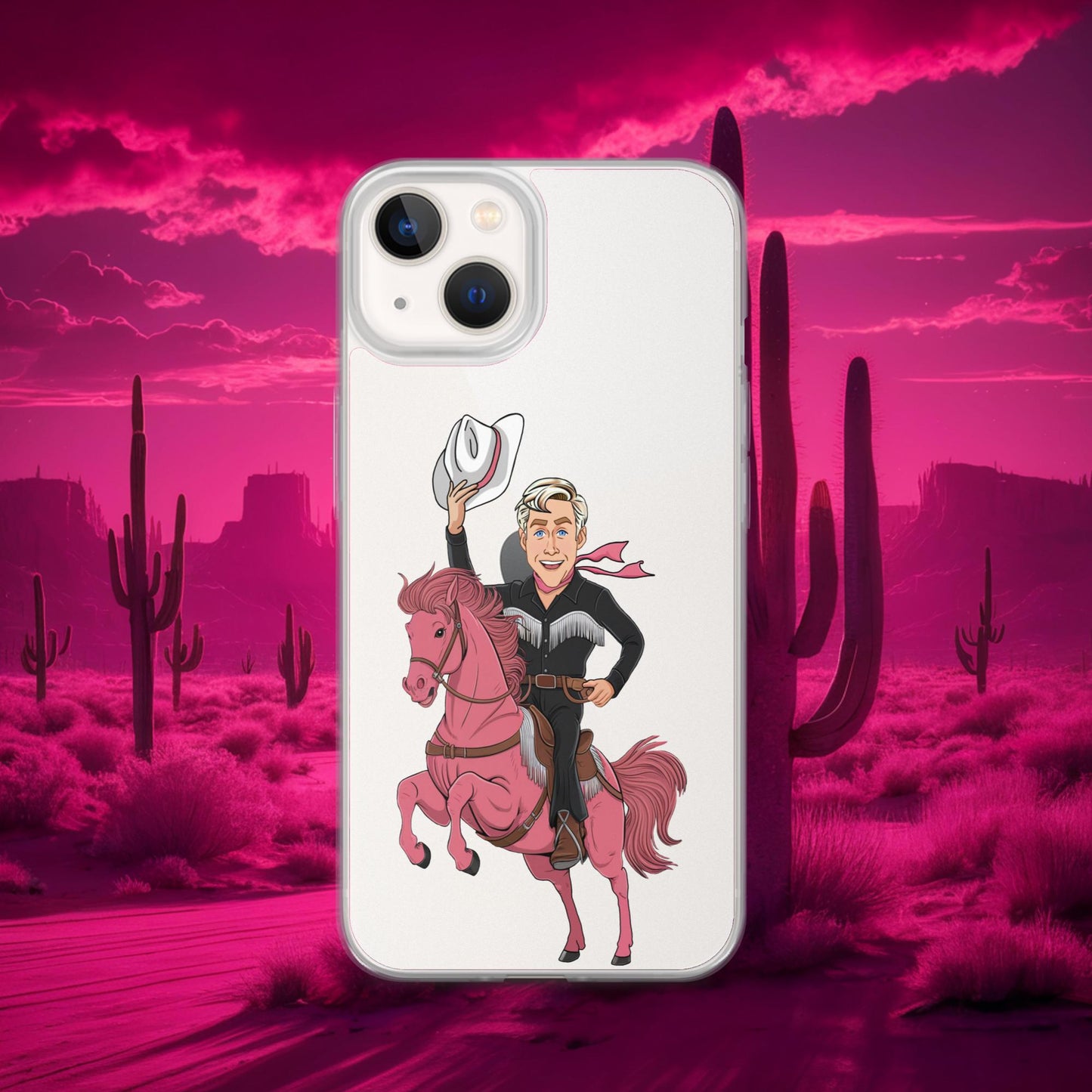 Ryan Gosling Ken Cowboy Horse Barbie Movie Clear Case for iPhone iPhone 13 Mobile Phone Cases Barbie Celebrities Ken Movies Ryan Gosling Next Cult Brand