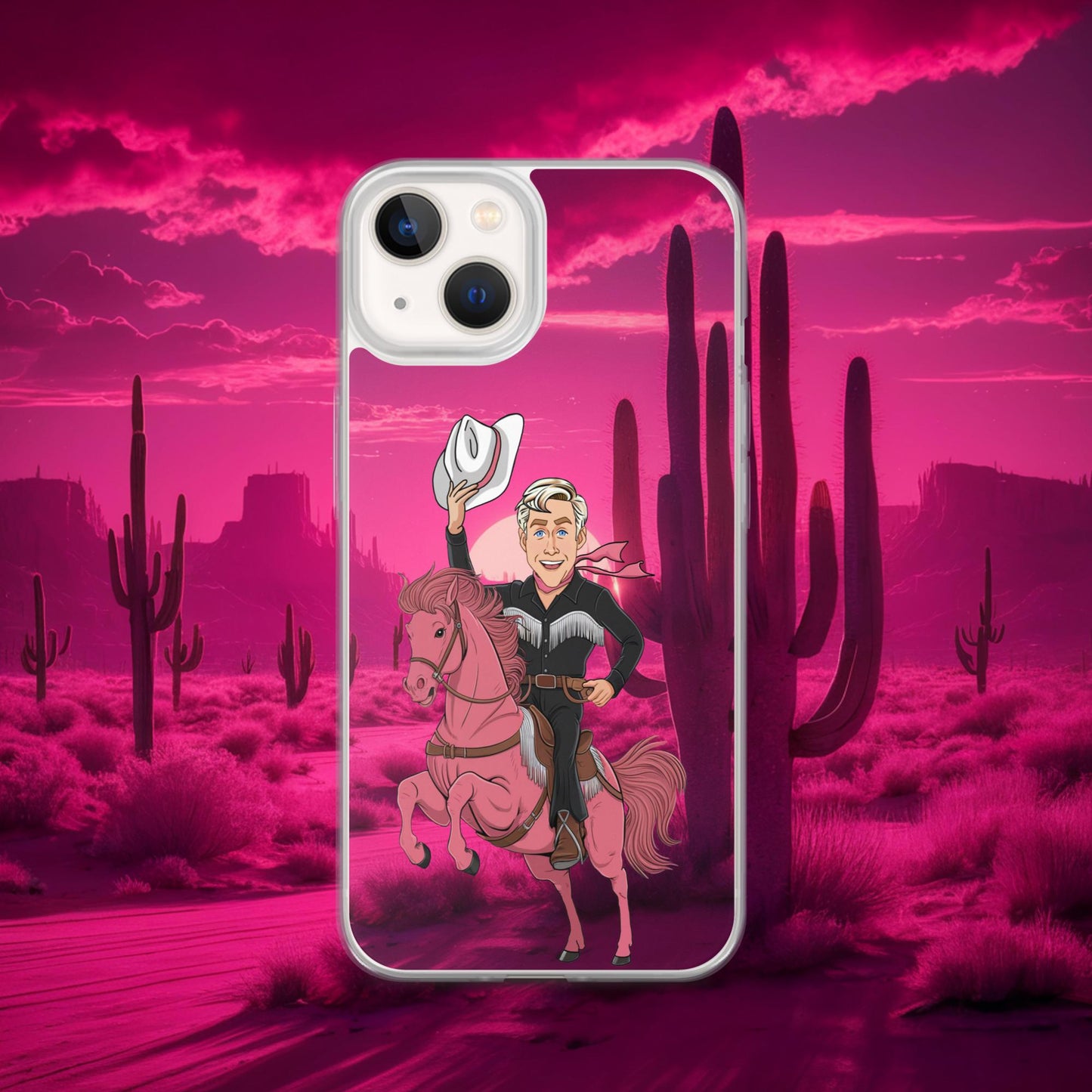 Ryan Gosling Ken Cowboy Horse Barbie Movie Clear Case for iPhone iPhone 13 Mobile Phone Cases Barbie Celebrities Ken Movies Ryan Gosling Next Cult Brand