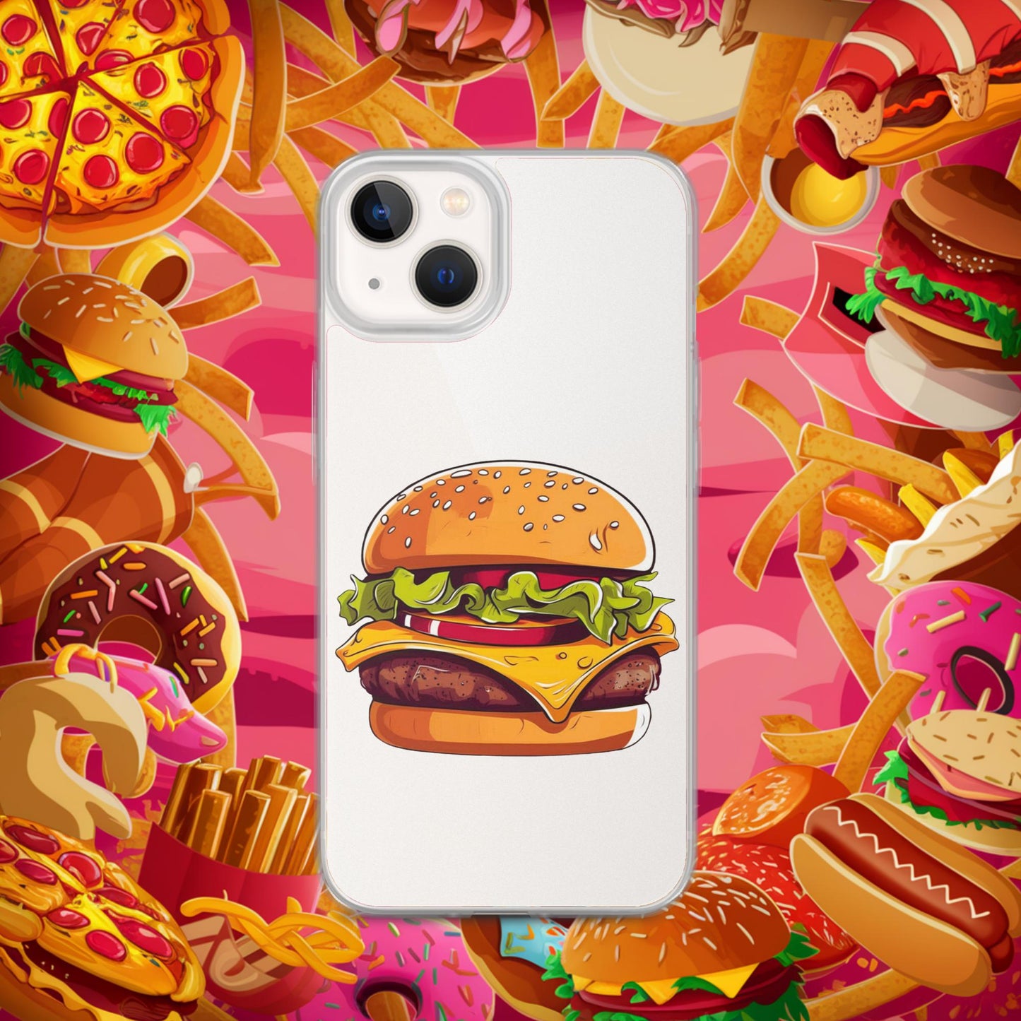 Cheeseburger I Love Burgers Clear Case for iPhone iPhone 13 Mobile Phone Cases Burgers Fast Food Next Cult Brand