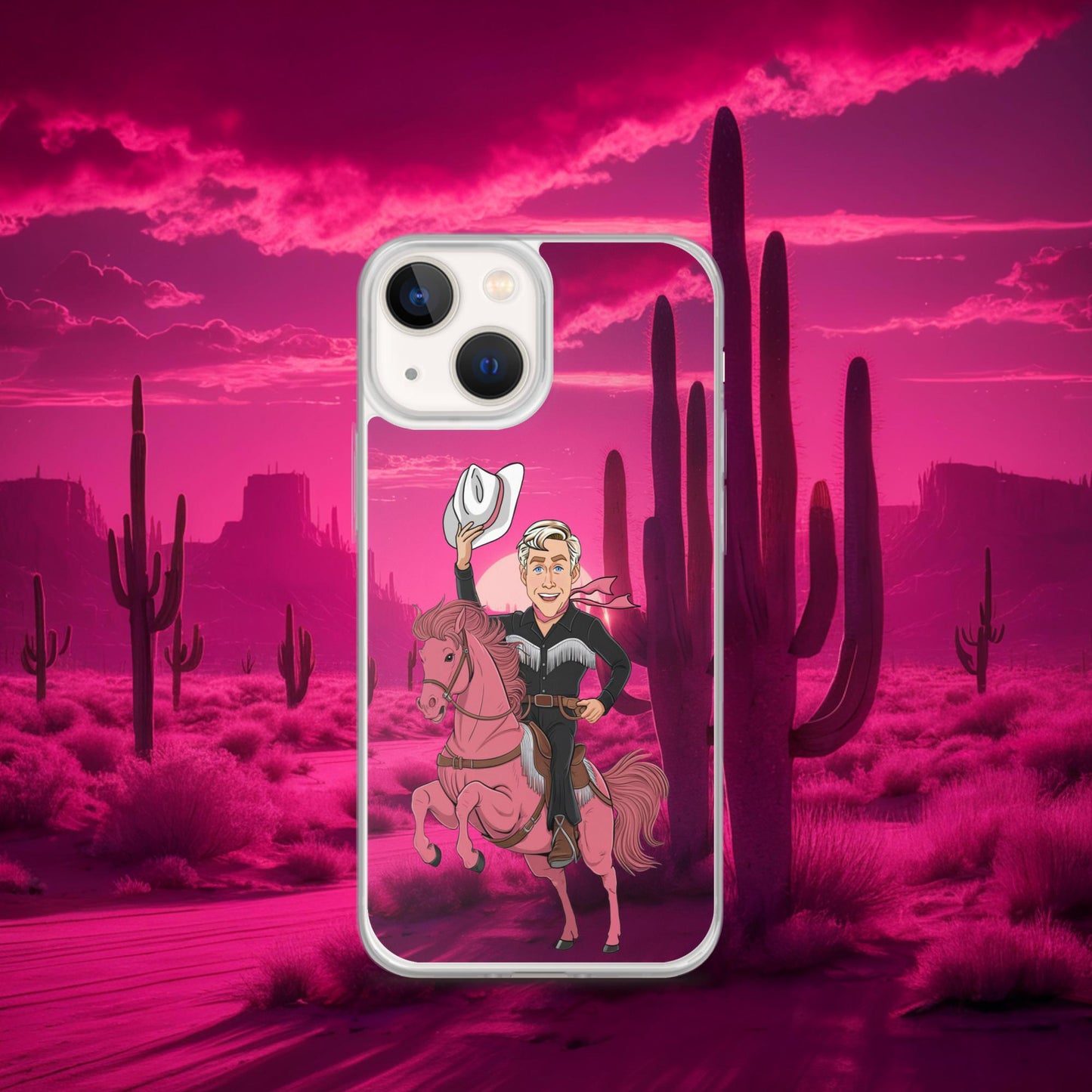 Ryan Gosling Ken Cowboy Horse Barbie Movie Clear Case for iPhone iPhone 13 mini Mobile Phone Cases Barbie Celebrities Ken Movies Ryan Gosling Next Cult Brand