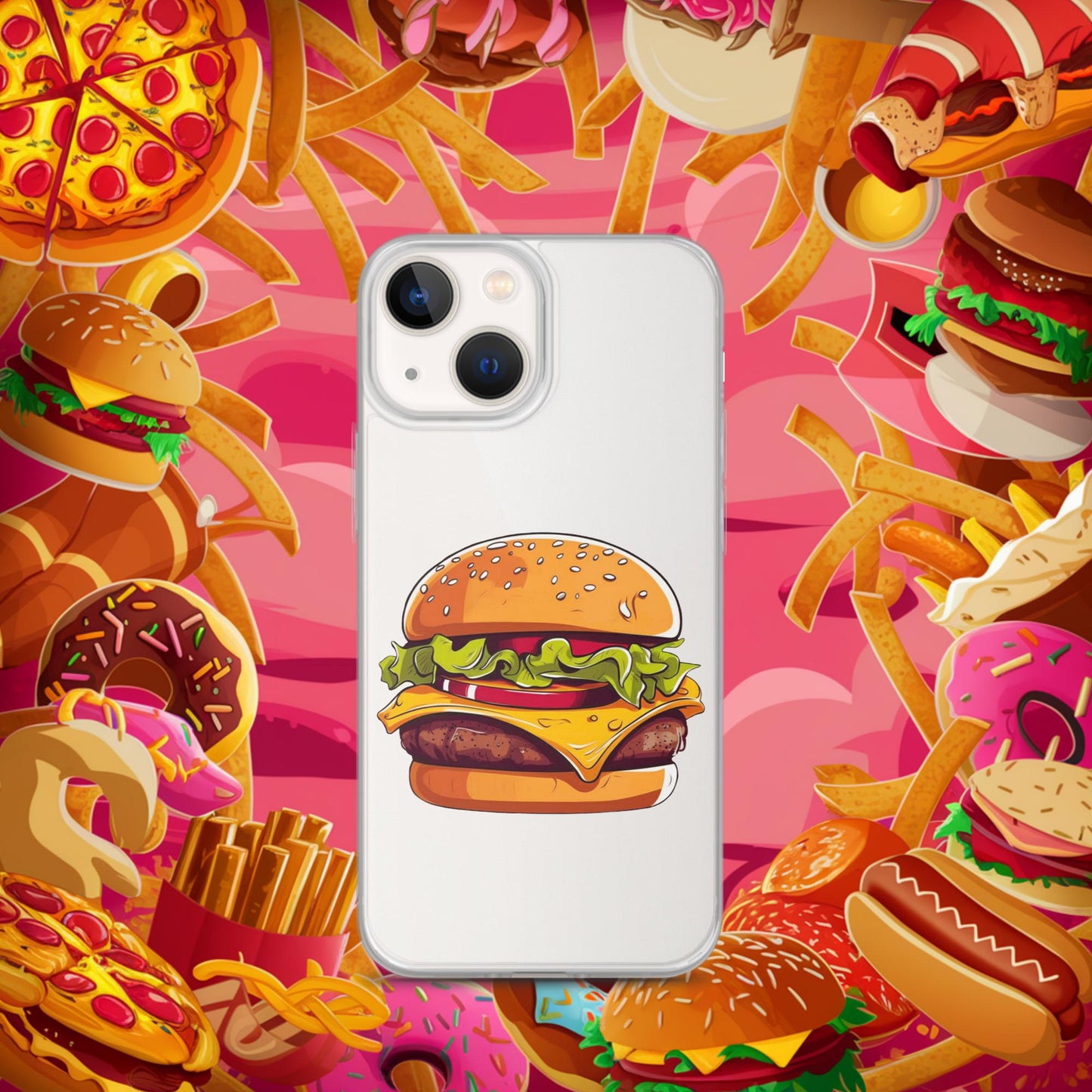 Cheeseburger I Love Burgers Clear Case for iPhone iPhone 13 mini Mobile Phone Cases Burgers Fast Food Next Cult Brand