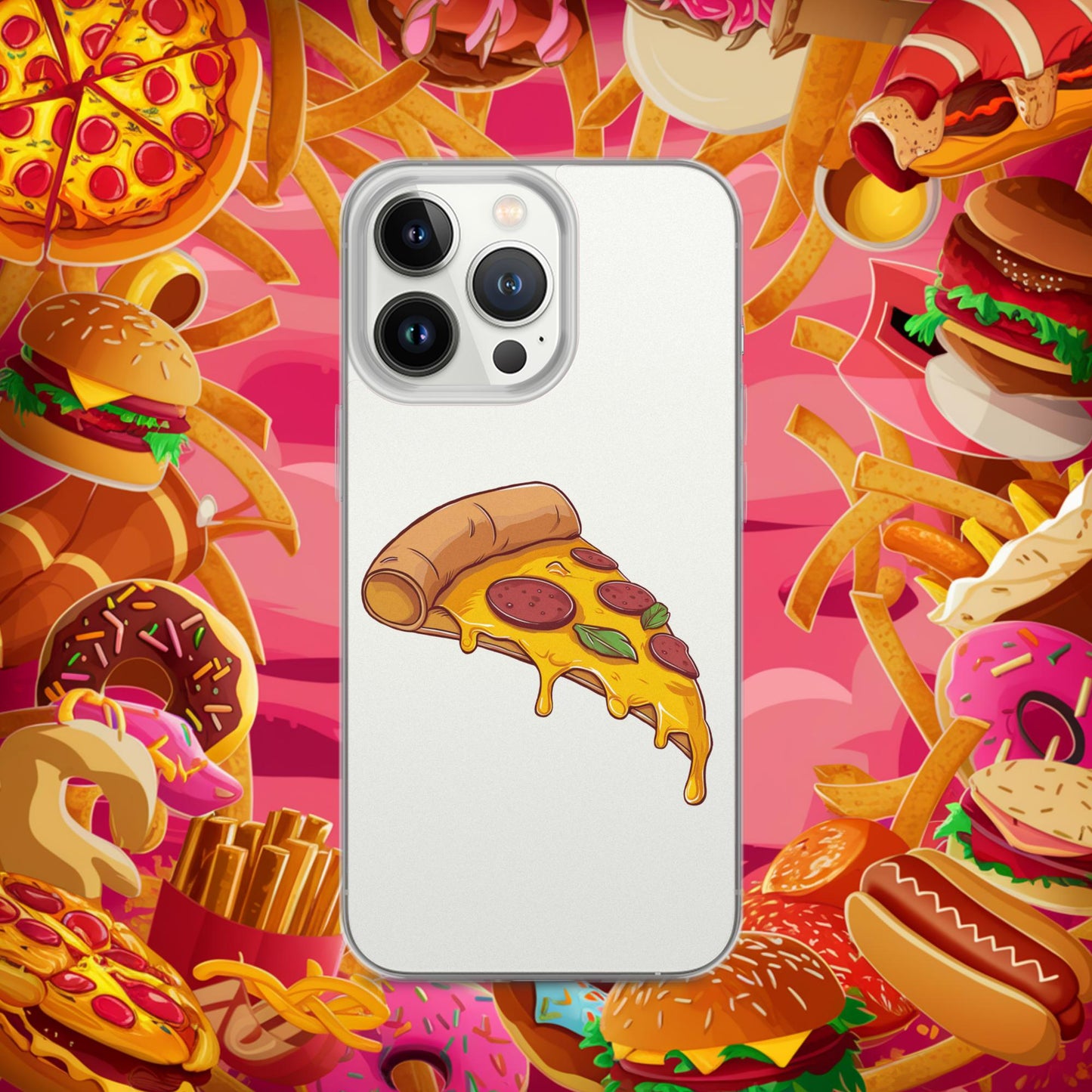Pizza I Love Pizza Clear Case for iPhone iPhone 13 Pro Mobile Phone Cases Fast Food Pizza Next Cult Brand