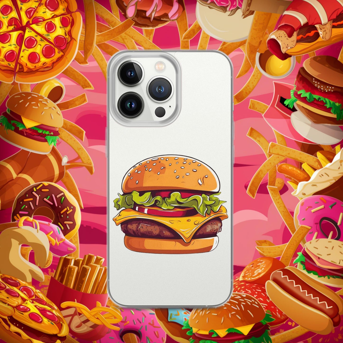 Cheeseburger I Love Burgers Clear Case for iPhone iPhone 13 Pro Mobile Phone Cases Burgers Fast Food Next Cult Brand