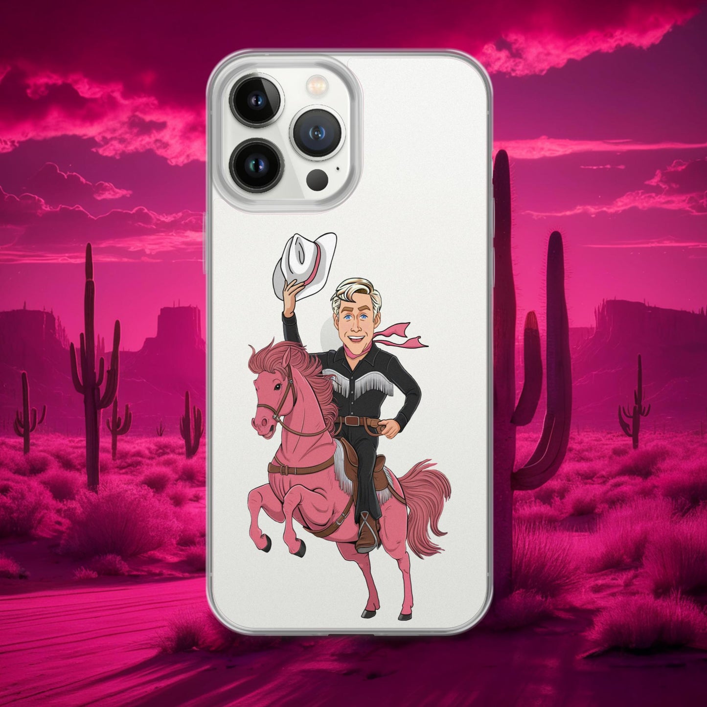 Ryan Gosling Ken Cowboy Horse Barbie Movie Clear Case for iPhone iPhone 13 Pro Max Mobile Phone Cases Barbie Celebrities Ken Movies Ryan Gosling Next Cult Brand