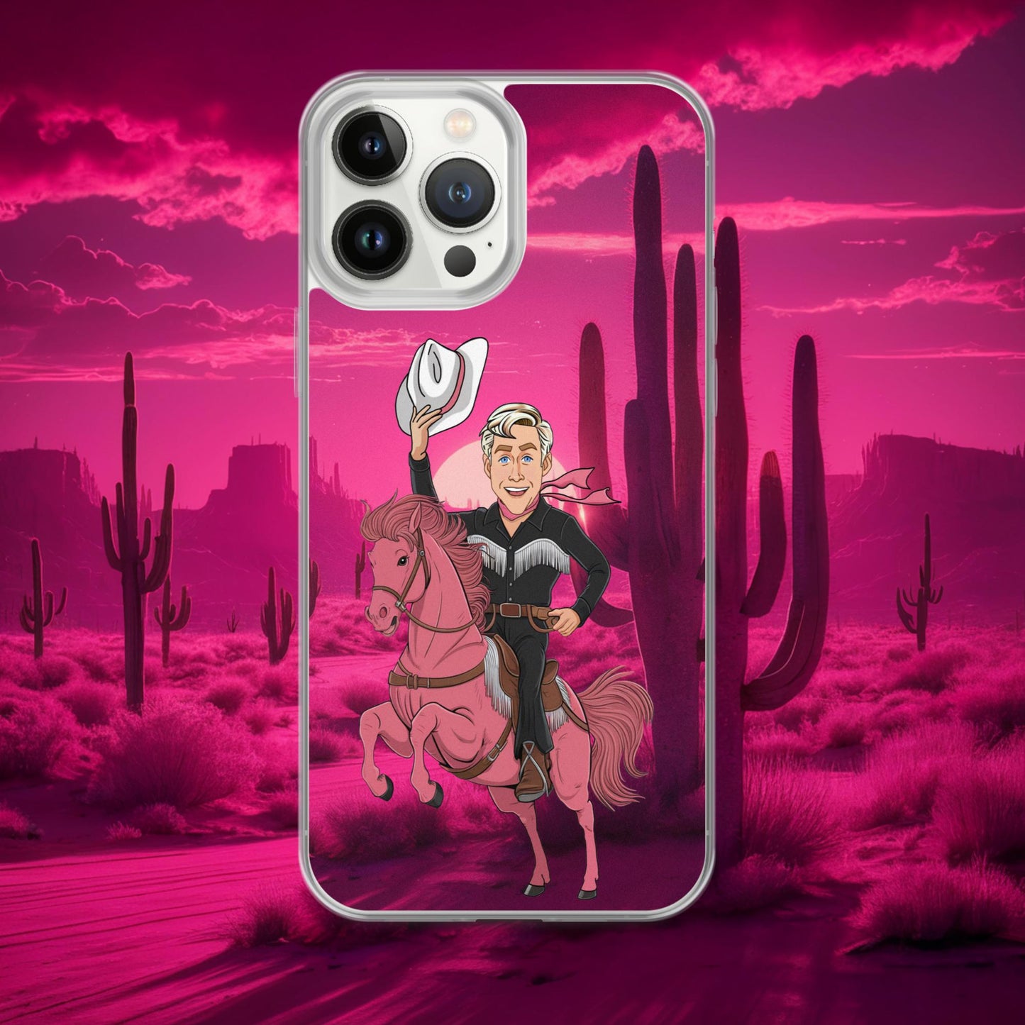 Ryan Gosling Ken Cowboy Horse Barbie Movie Clear Case for iPhone iPhone 13 Pro Max Mobile Phone Cases Barbie Celebrities Ken Movies Ryan Gosling Next Cult Brand