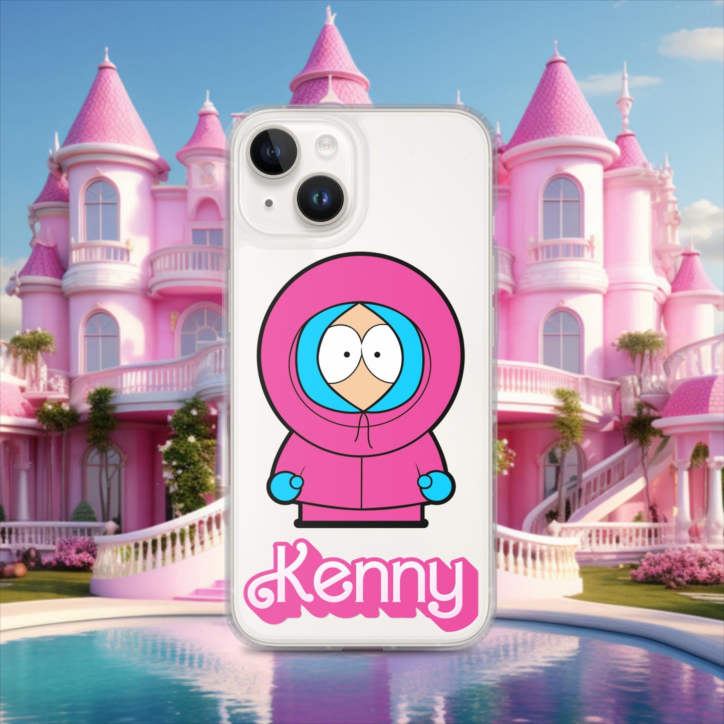 Kenny McCormick Ken Ryan Gosling Barbie South Park Kenny Clear Case for iPhone iPhone 14 Mobile Phone Cases Barbie Ken Kenny Movies South Park TV Shows Next Cult Brand