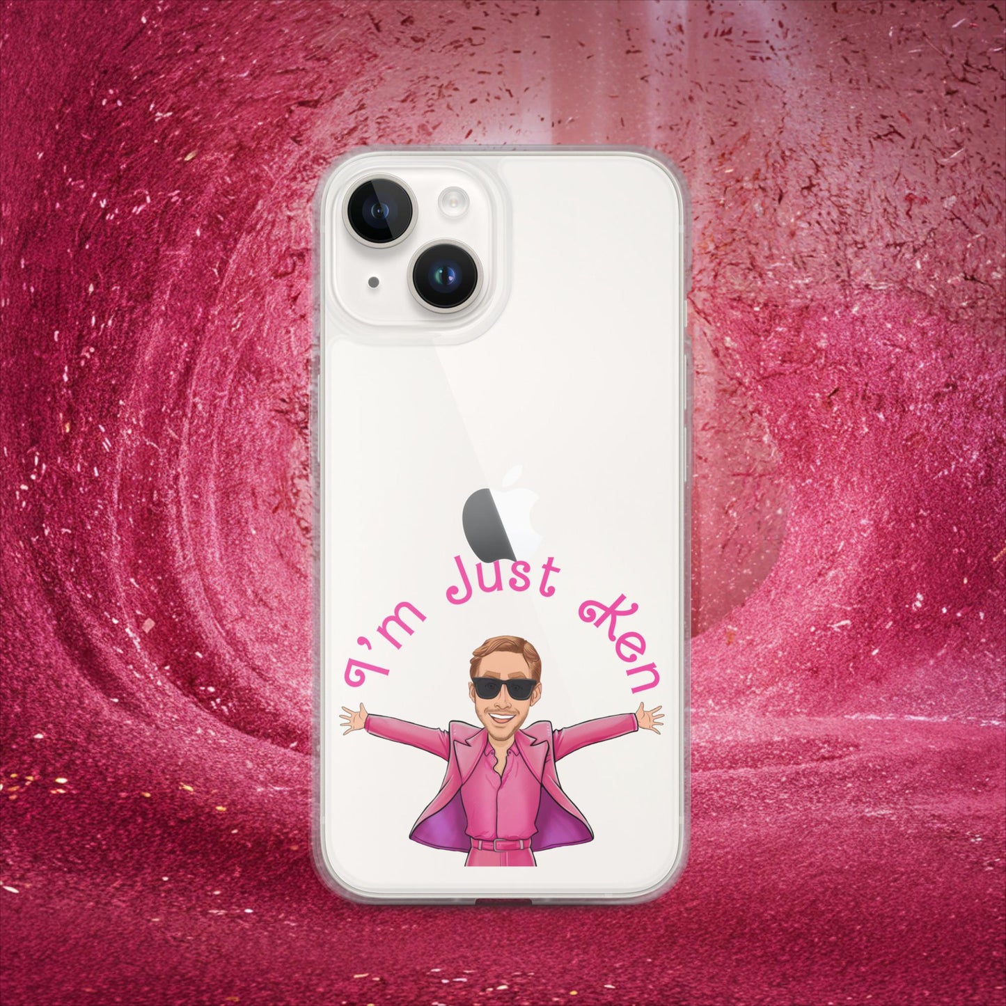 Ken Barbie Ryan Gosling I'm Just Ken Clear Case for iPhone iPhone 14 Mobile Phone Cases Barbie Celebrities Ken Movies Ryan Gosling Next Cult Brand