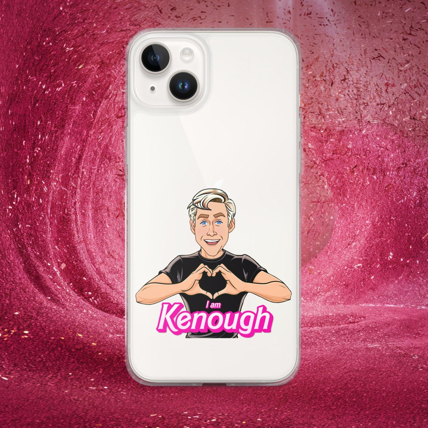 I am Kenough Ryan Gosling Ken Barbie Movie Clear Case for iPhone iPhone 14 Plus Mobile Phone Cases Barbie Celebrities Ken Movies Ryan Gosling Next Cult Brand