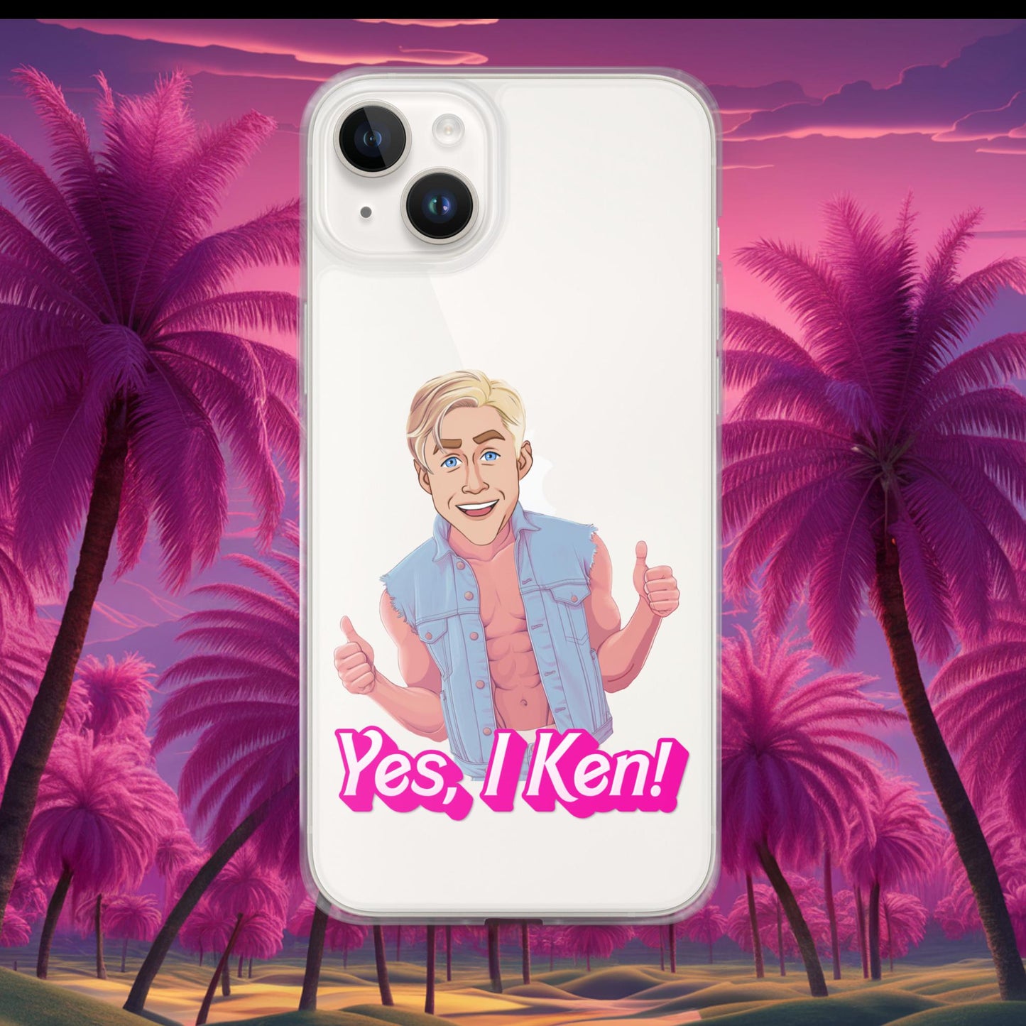 Yes I Ken Yes I can Ryan Gosling Ken Barbie Movie Clear Case for iPhone iPhone 14 Plus Mobile Phone Cases Barbie Celebrities Ken Movies Ryan Gosling Next Cult Brand