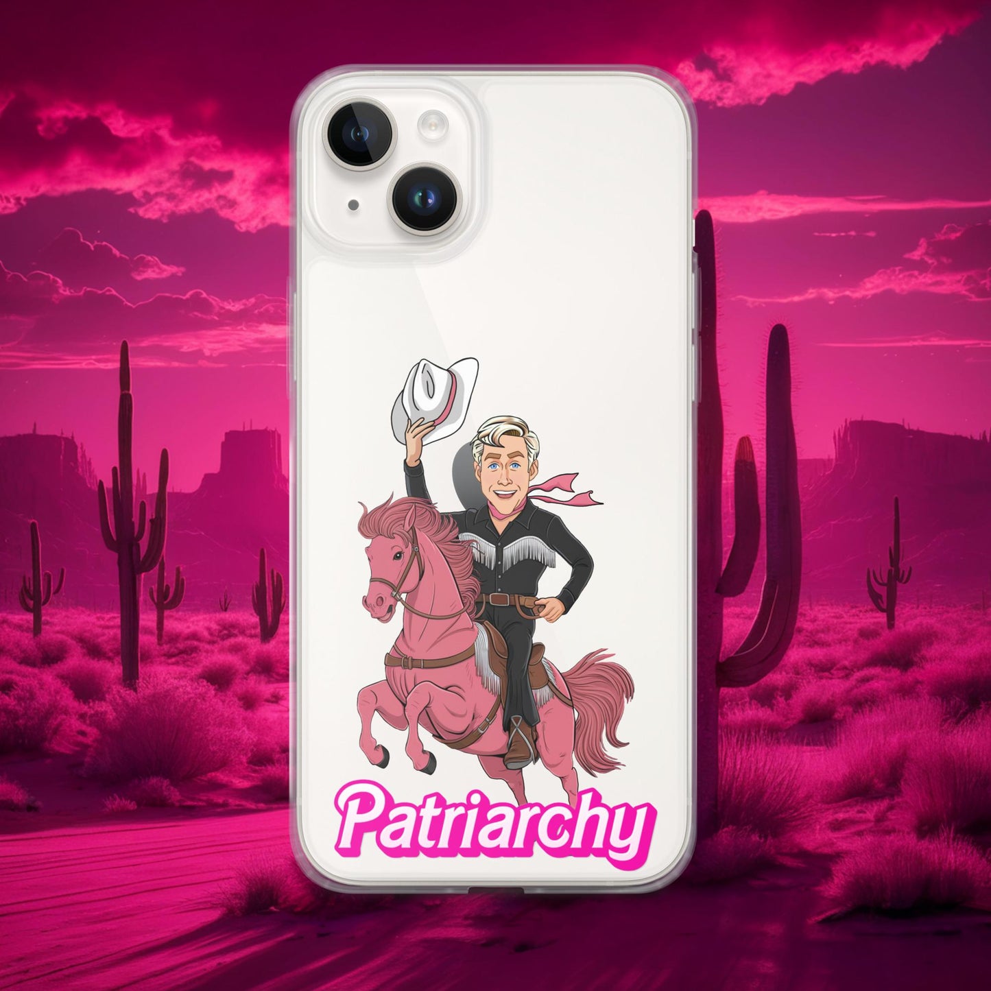 Ken Barbie Movie When I found out the patriarchy wasn't just about horses, I lost interest Clear Case for iPhone iPhone 14 Plus Mobile Phone Cases Barbie Celebrities Ken Movies Ryan Gosling Next Cult Brand