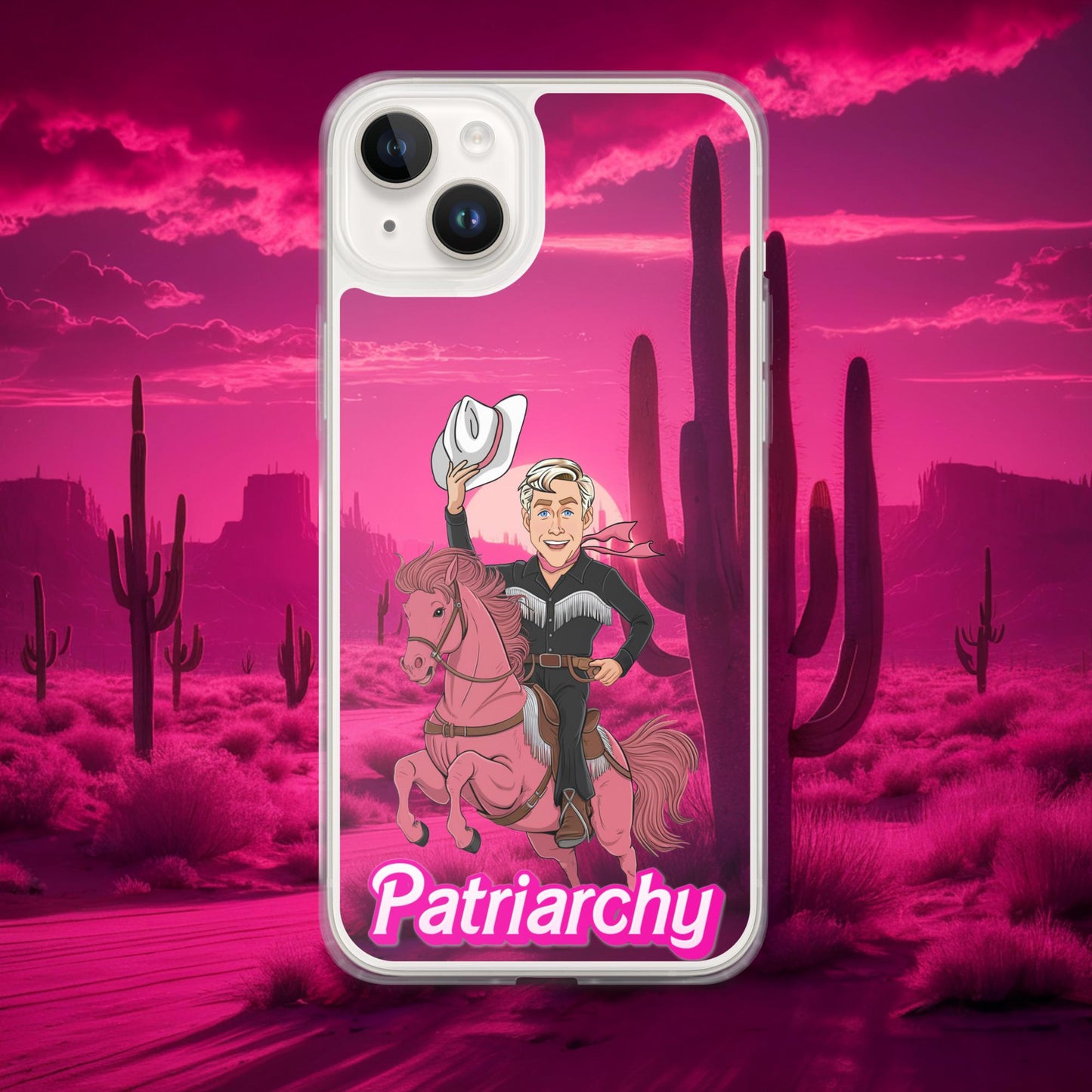 Ken Barbie Movie When I found out the patriarchy wasn't just about horses, I lost interest Clear Case for iPhone iPhone 14 Plus Mobile Phone Cases Barbie Celebrities Ken Movies Ryan Gosling Next Cult Brand