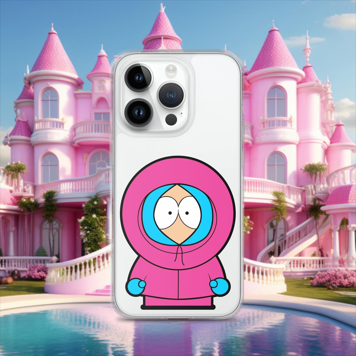 Kenny McCormick Ken Ryan Gosling Barbie South Park Kenny Clear Case for iPhone iPhone 14 Pro Mobile Phone Cases Barbie Ken Kenny Movies South Park TV Shows Next Cult Brand