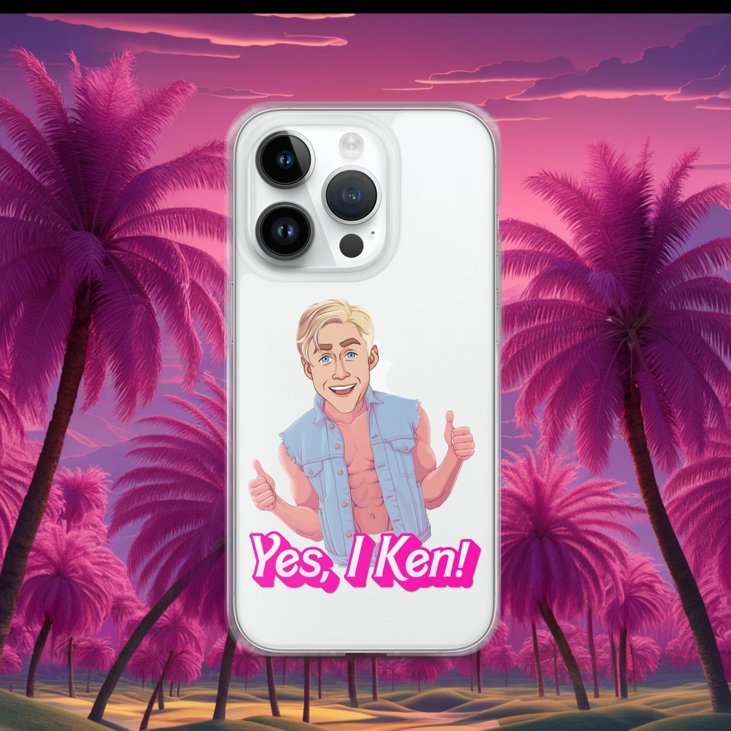 Yes I Ken Yes I can Ryan Gosling Ken Barbie Movie Clear Case for iPhone iPhone 14 Pro Mobile Phone Cases Barbie Celebrities Ken Movies Ryan Gosling Next Cult Brand