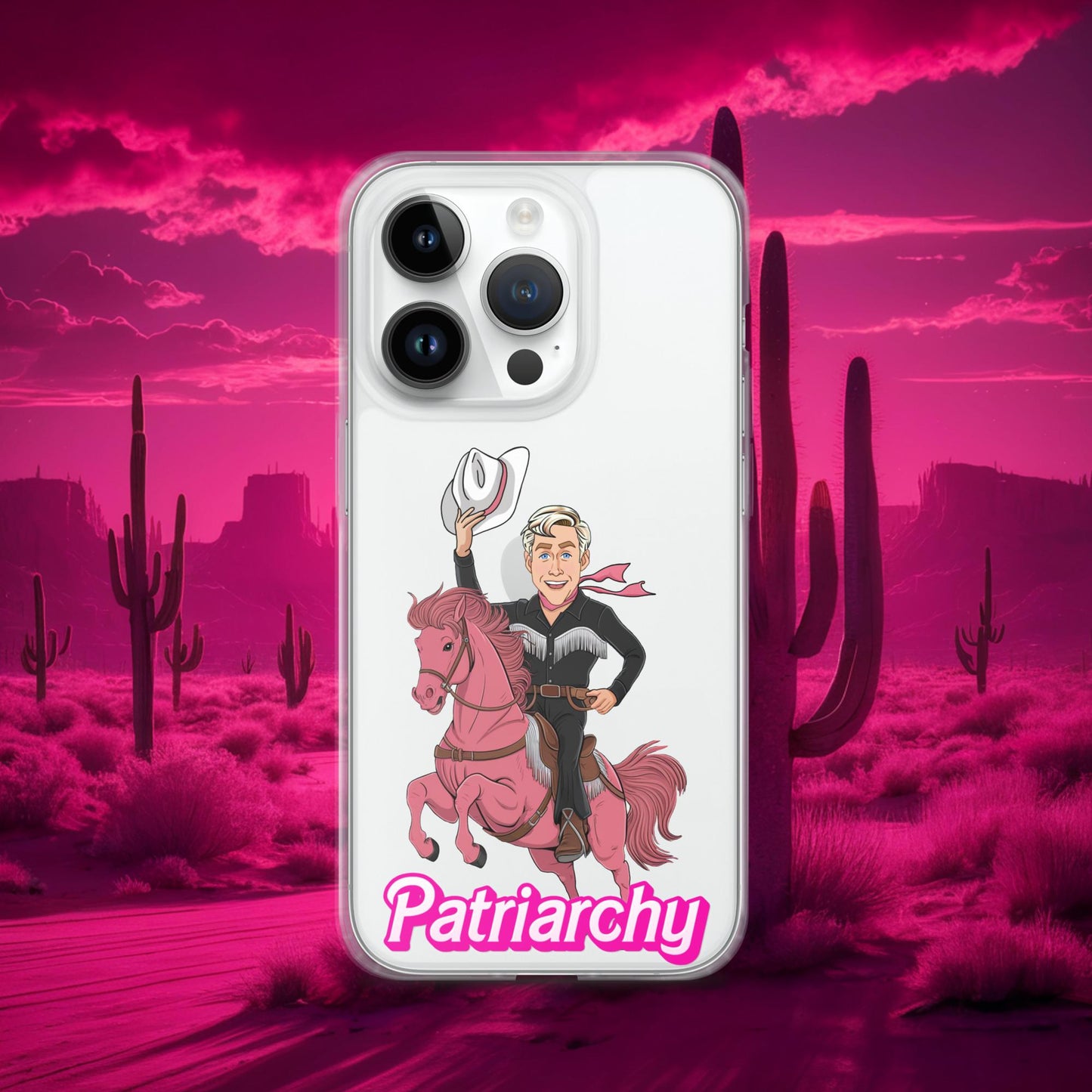 Ken Barbie Movie When I found out the patriarchy wasn't just about horses, I lost interest Clear Case for iPhone iPhone 14 Pro Mobile Phone Cases Barbie Celebrities Ken Movies Ryan Gosling Next Cult Brand