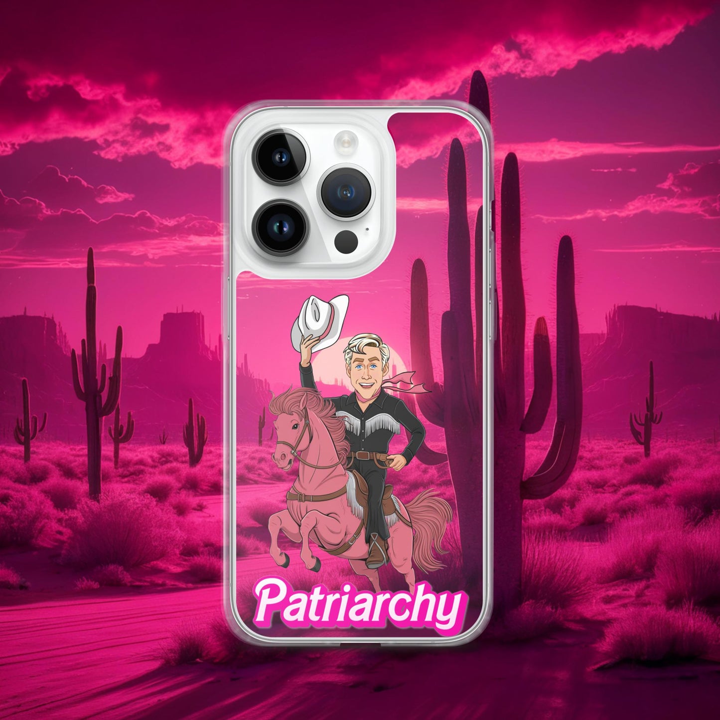 Ken Barbie Movie When I found out the patriarchy wasn't just about horses, I lost interest Clear Case for iPhone iPhone 14 Pro Mobile Phone Cases Barbie Celebrities Ken Movies Ryan Gosling Next Cult Brand