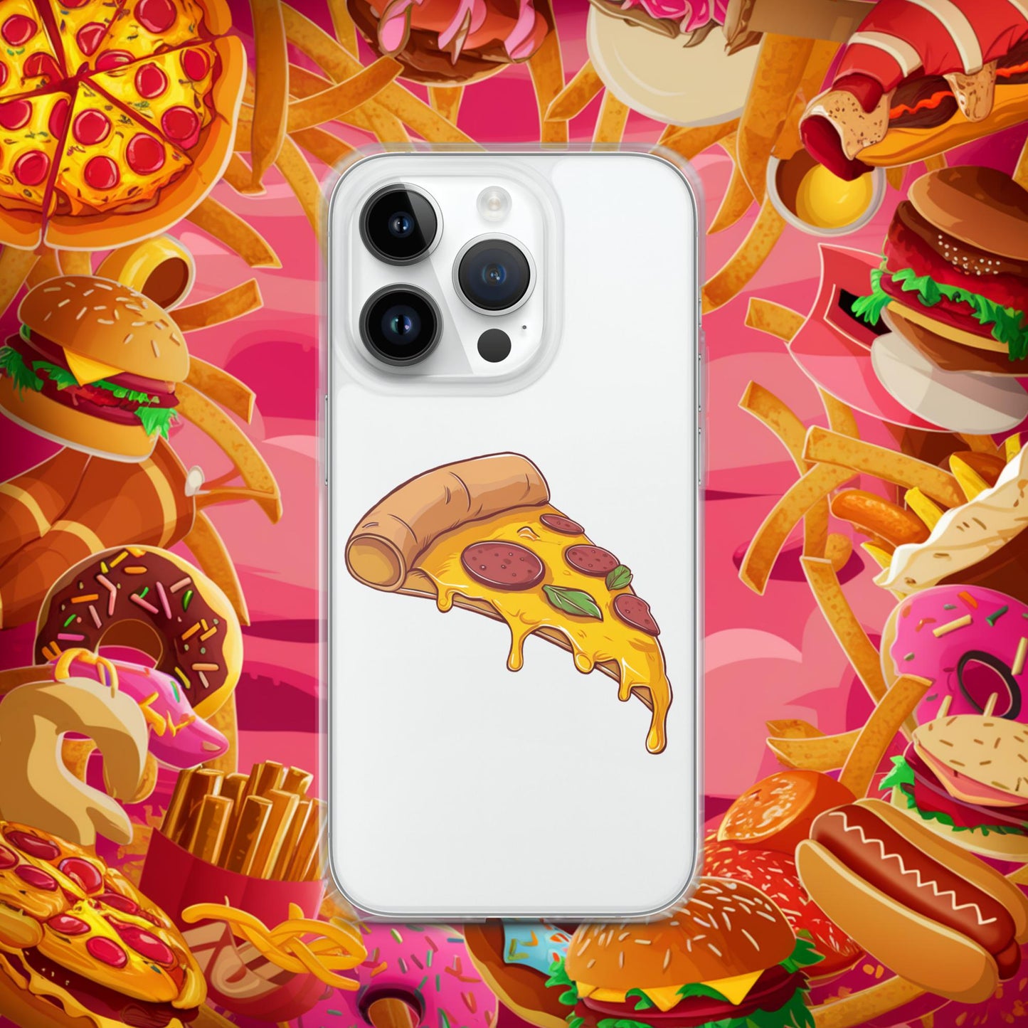 Pizza I Love Pizza Clear Case for iPhone iPhone 14 Pro Mobile Phone Cases Fast Food Pizza Next Cult Brand
