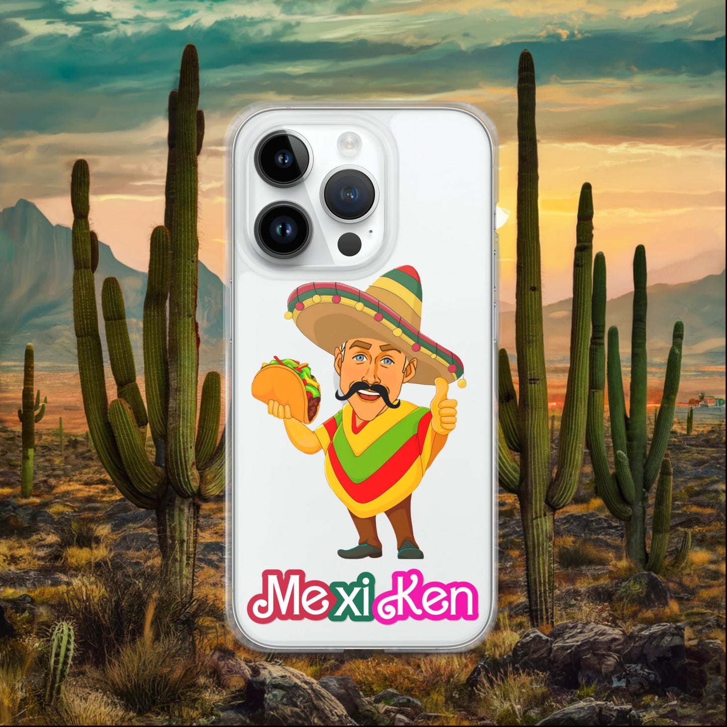 MexiKen Ken Barbie Movie Ryan Gosling Mexican Clear Case for iPhone iPhone 14 Pro Mobile Phone Cases Barbie Celebrities Ken Mexico Movies Ryan Gosling Next Cult Brand