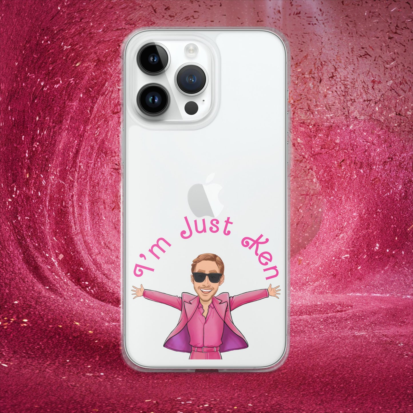 Ken Barbie Ryan Gosling I'm Just Ken Clear Case for iPhone iPhone 14 Pro Max Mobile Phone Cases Barbie Celebrities Ken Movies Ryan Gosling Next Cult Brand